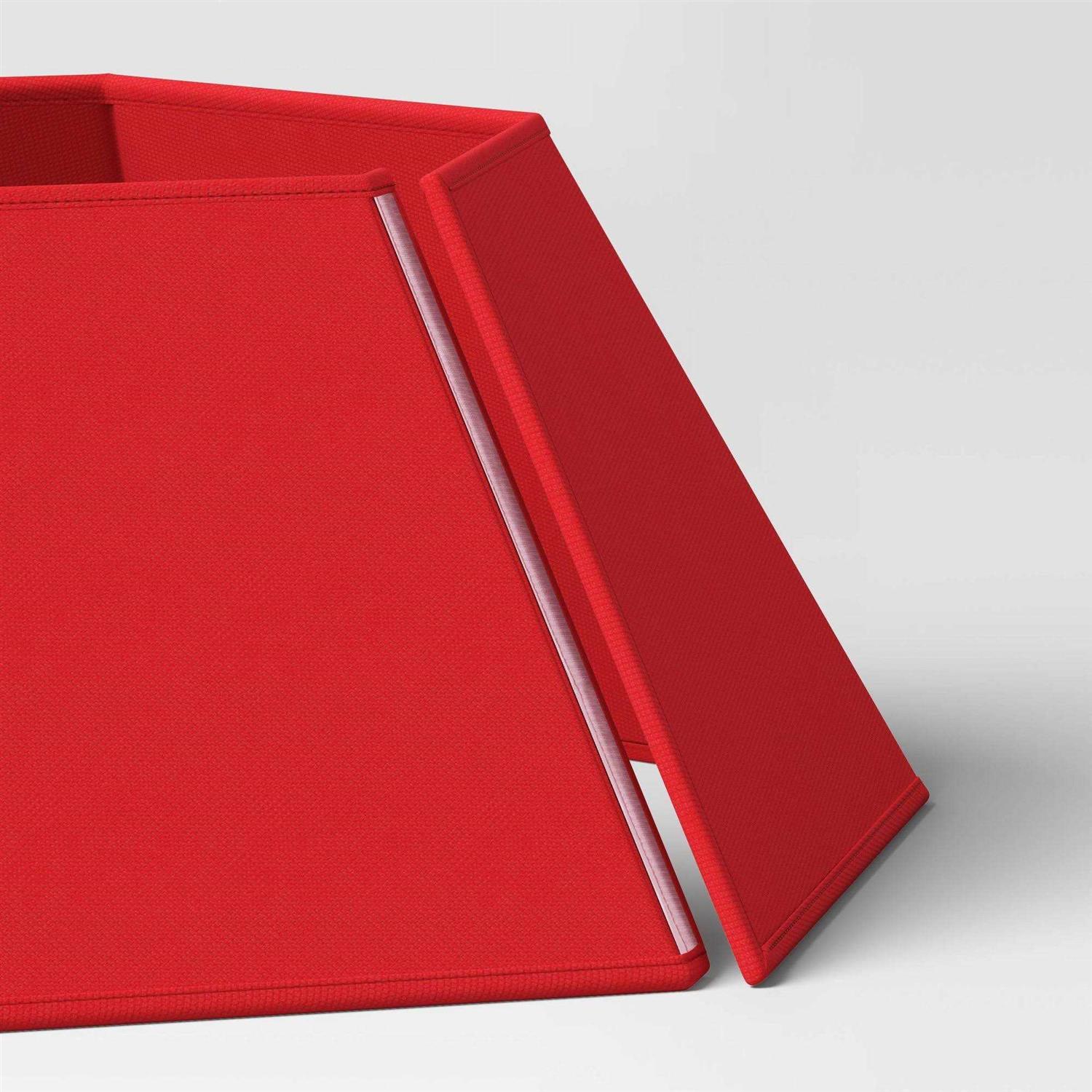 Wondershop 28 Collapsible Hexagonal Fabric Christmas Tree Collar Red