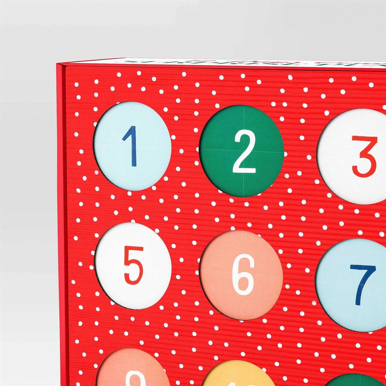 Wondershop 13×16.5 Christmas Countdown Punch Box Red