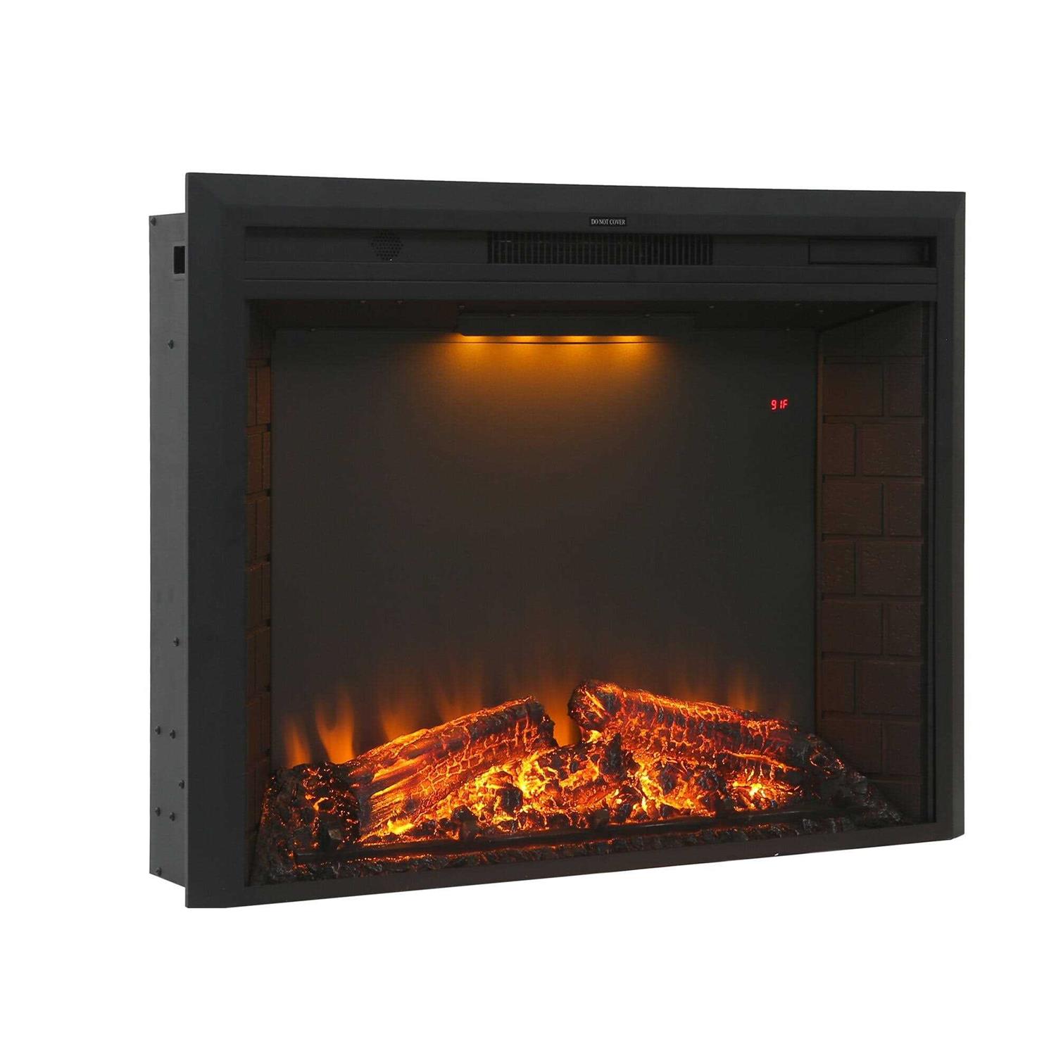 Clihome 30.5-36 In. Electric Fireplace Insert With Overheating Protection