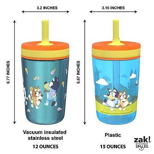 Zak Designs 15oz Tumbler Leak-Proof Straw Plastic and Silicone