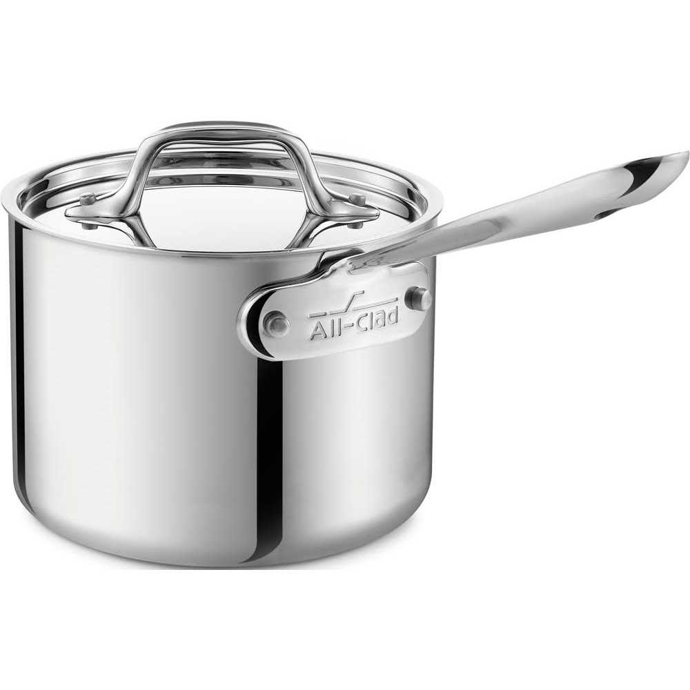 All-Clad Sauce Pan with Lid Stainless Steel 2 qt