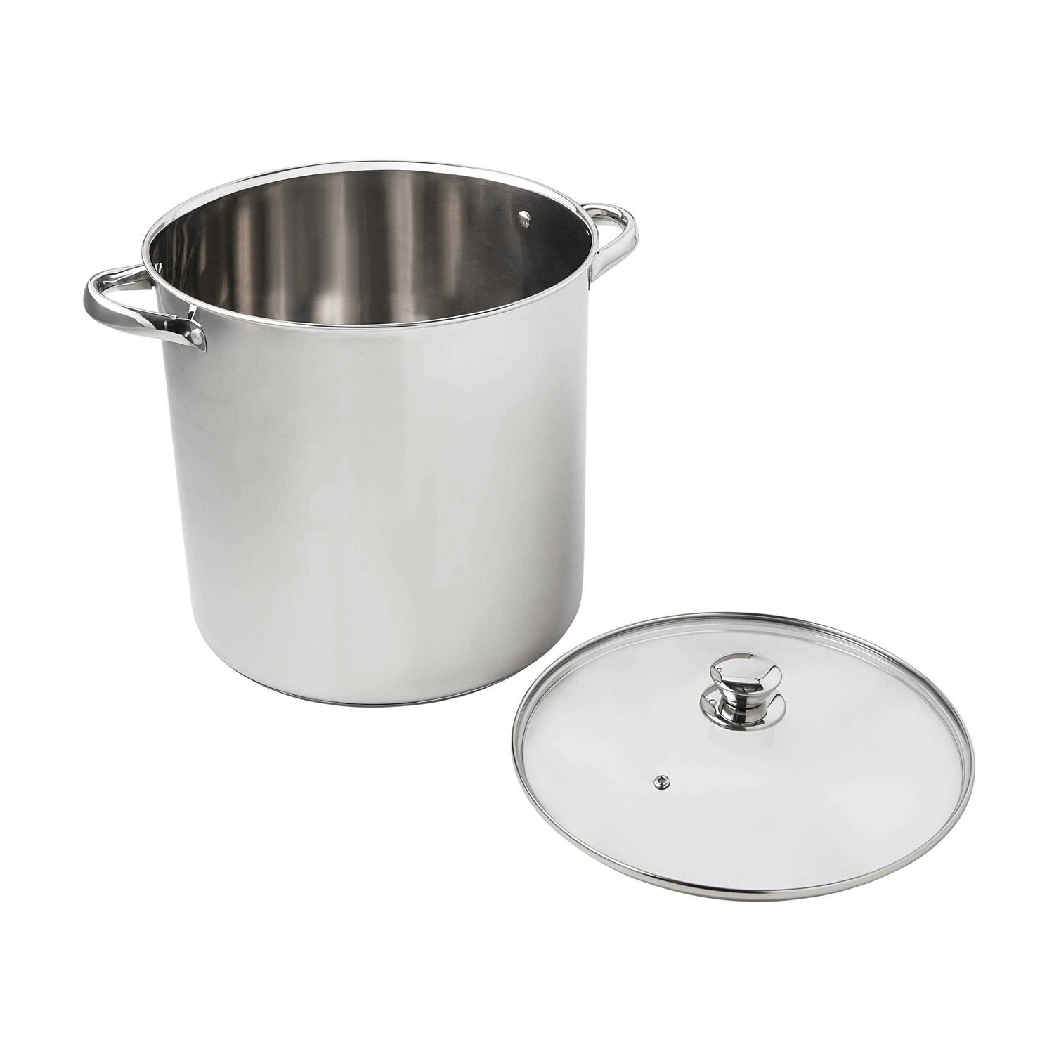 Mainstays Stainless Steel Stock Pot with Glass Lid