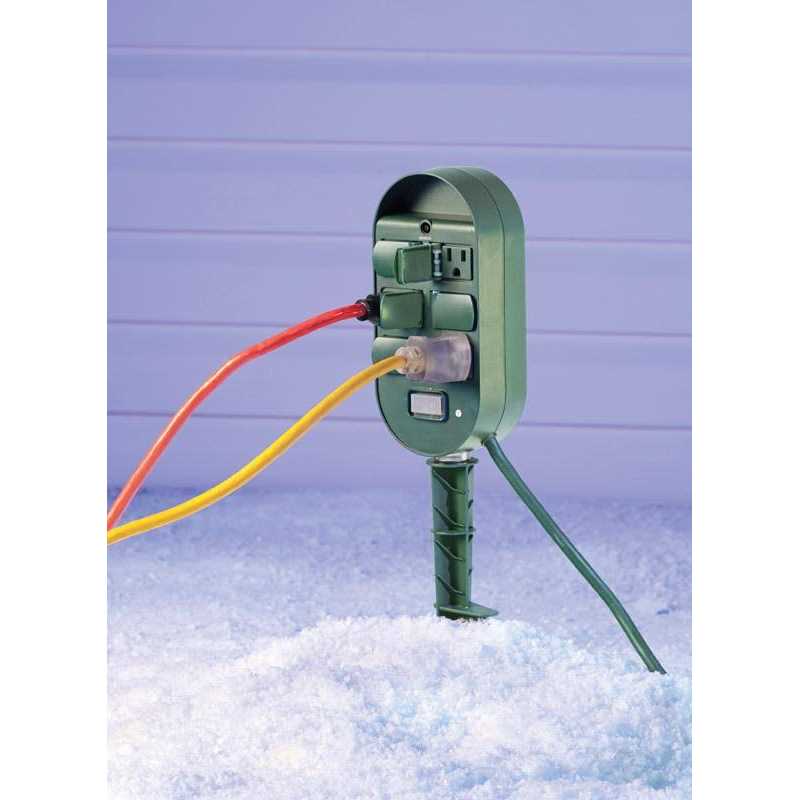 Woods 6 Outlet Power Stake with Timer & Remote Control