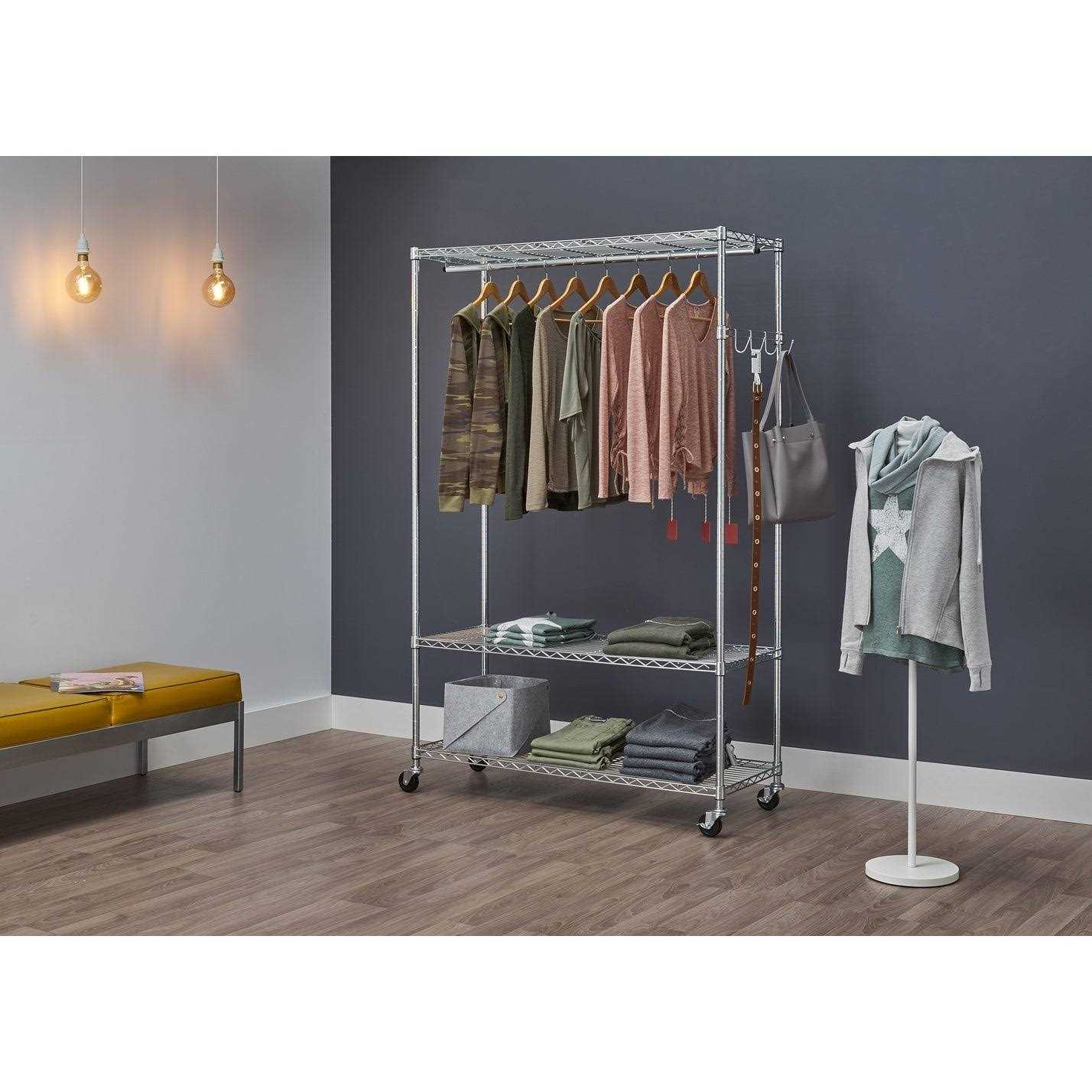 Trinity EcoStorage 3-Tier Rolling Garment Rack