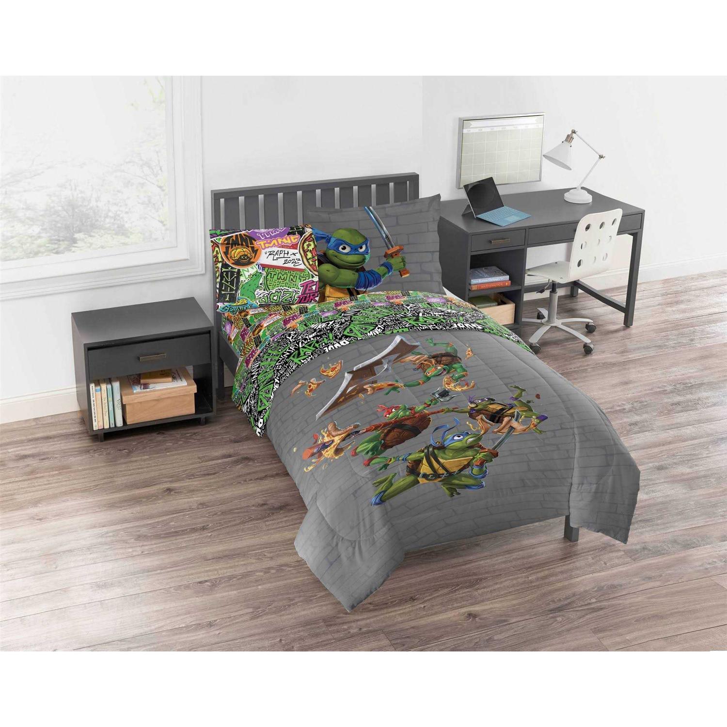 Teenage Mutant Ninja Turtles Kids’ Character Comforter Twin Kids’ Unisex
