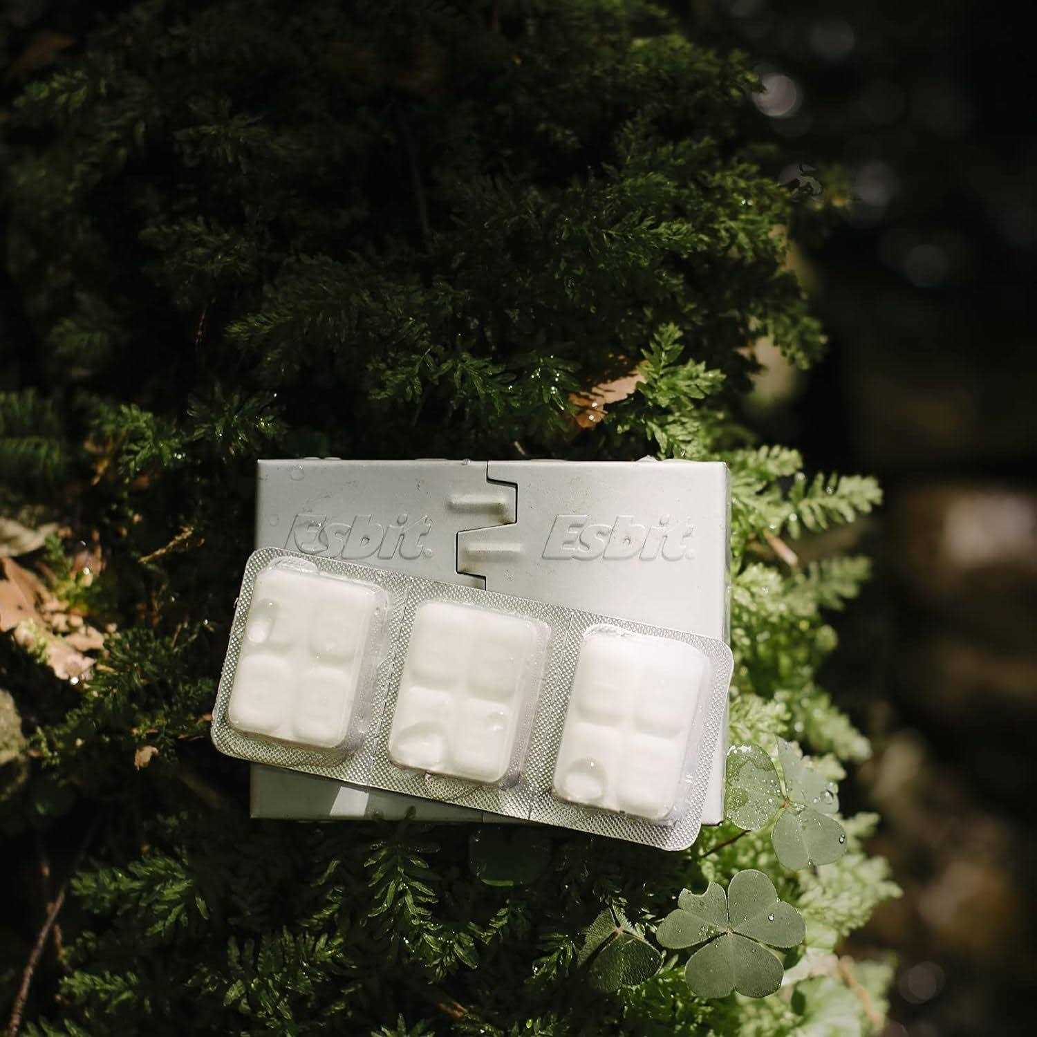 Esbit 1300-Degree Smokeless Solid 14g Fuel Tablets for Backpacking, Camping, and Emergency Prep