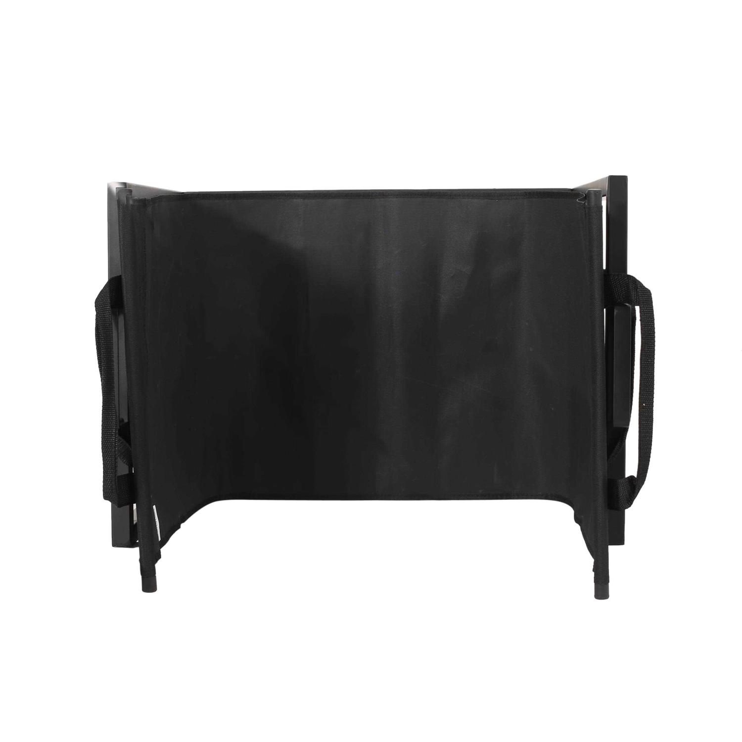 Noble House Cosada Modern Iron and Canvas Fireplace Log Holder
