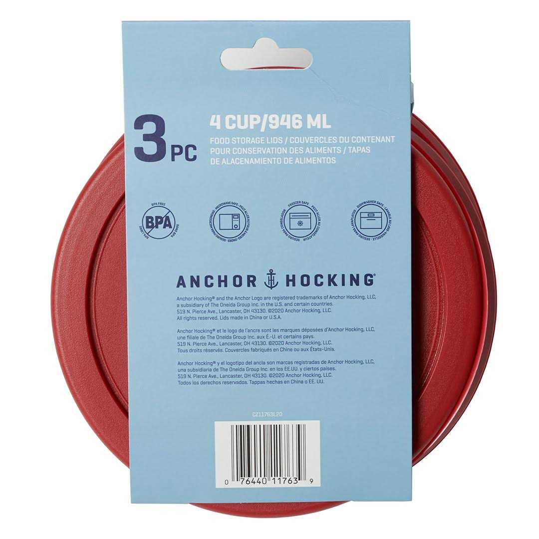 Anchor Hocking Snugfit 4 Cup Replacement Lids