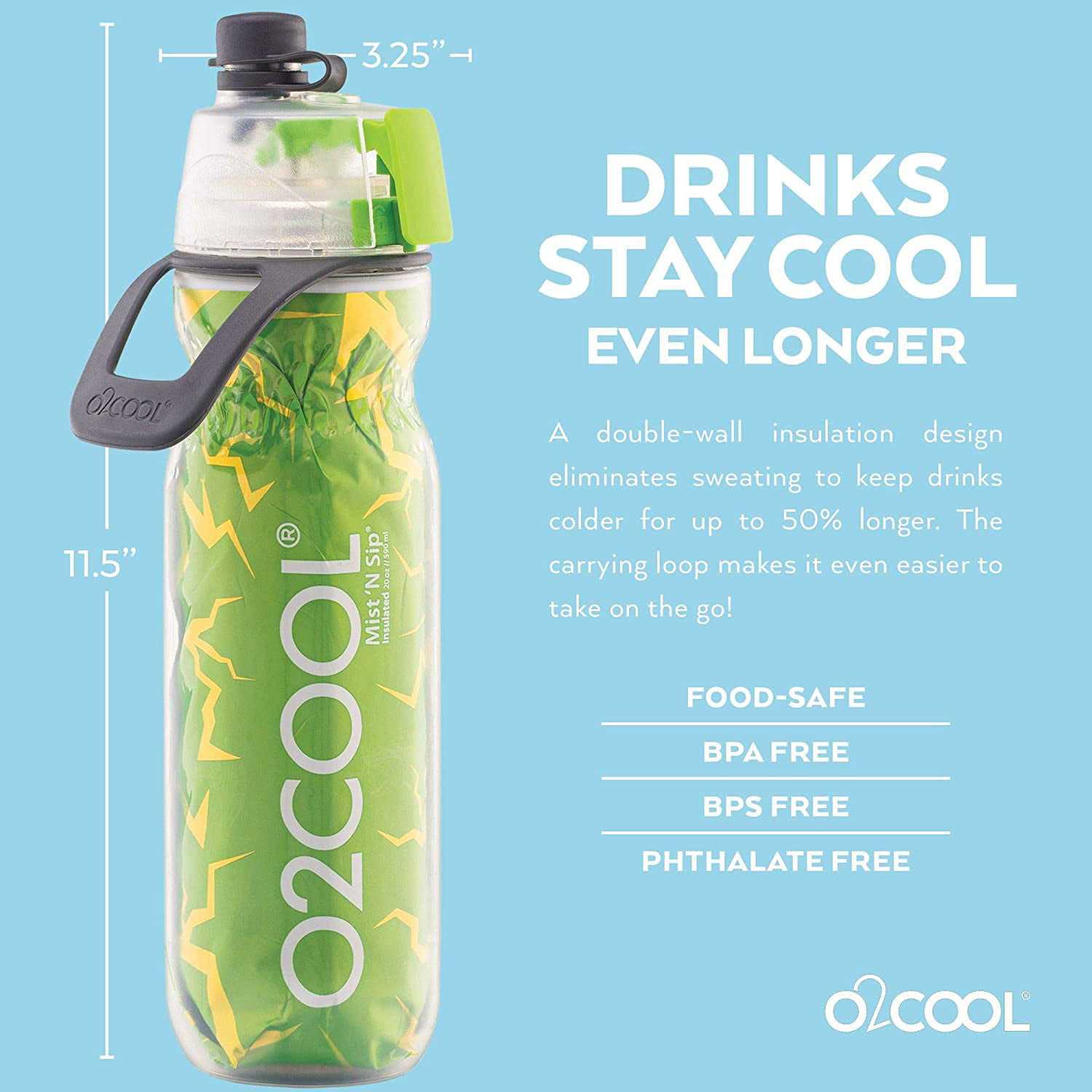 O2cool Mist N Sip Water Bottle