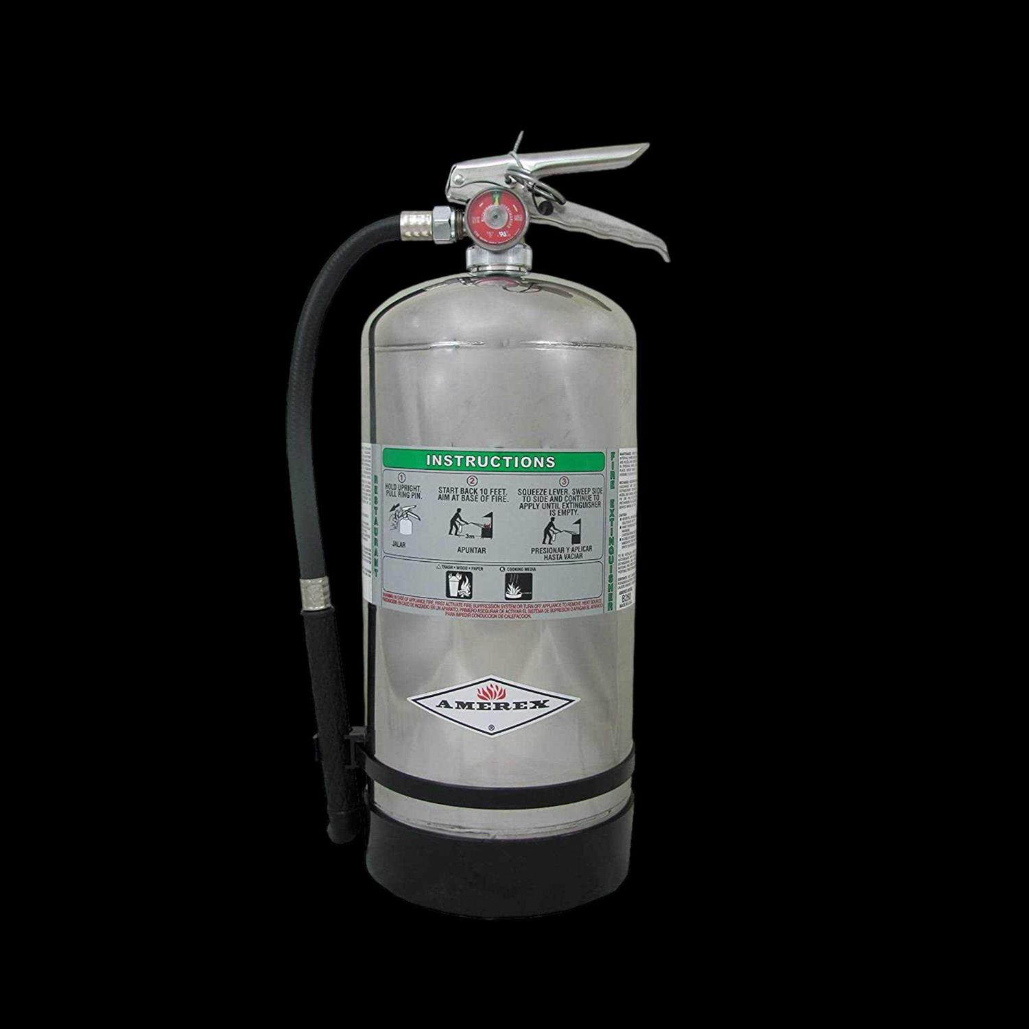 Amerex Fire Extinguisher,SS,Silver,K C260