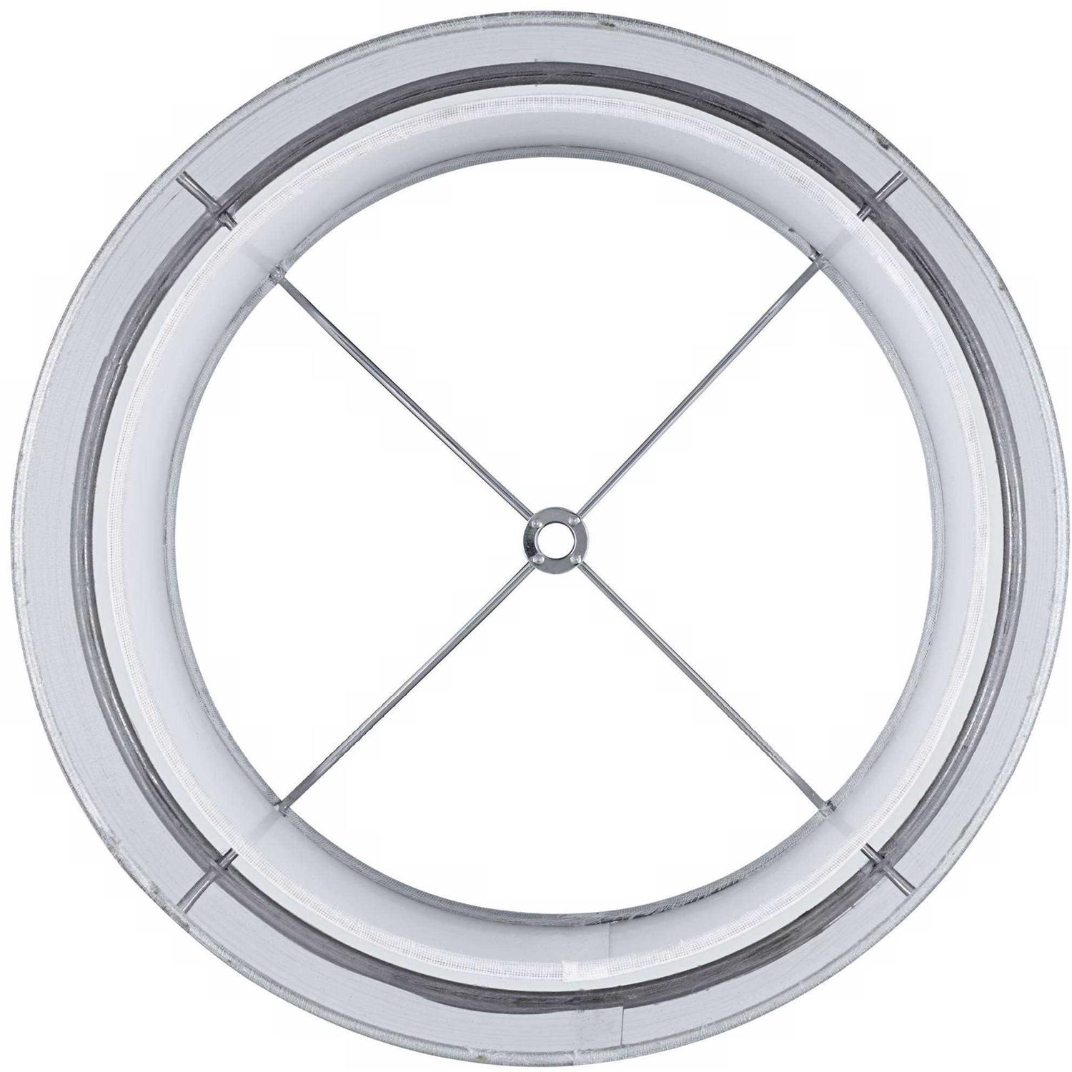 Springcrest Silver and White Double Sheer Shade 12x12x9