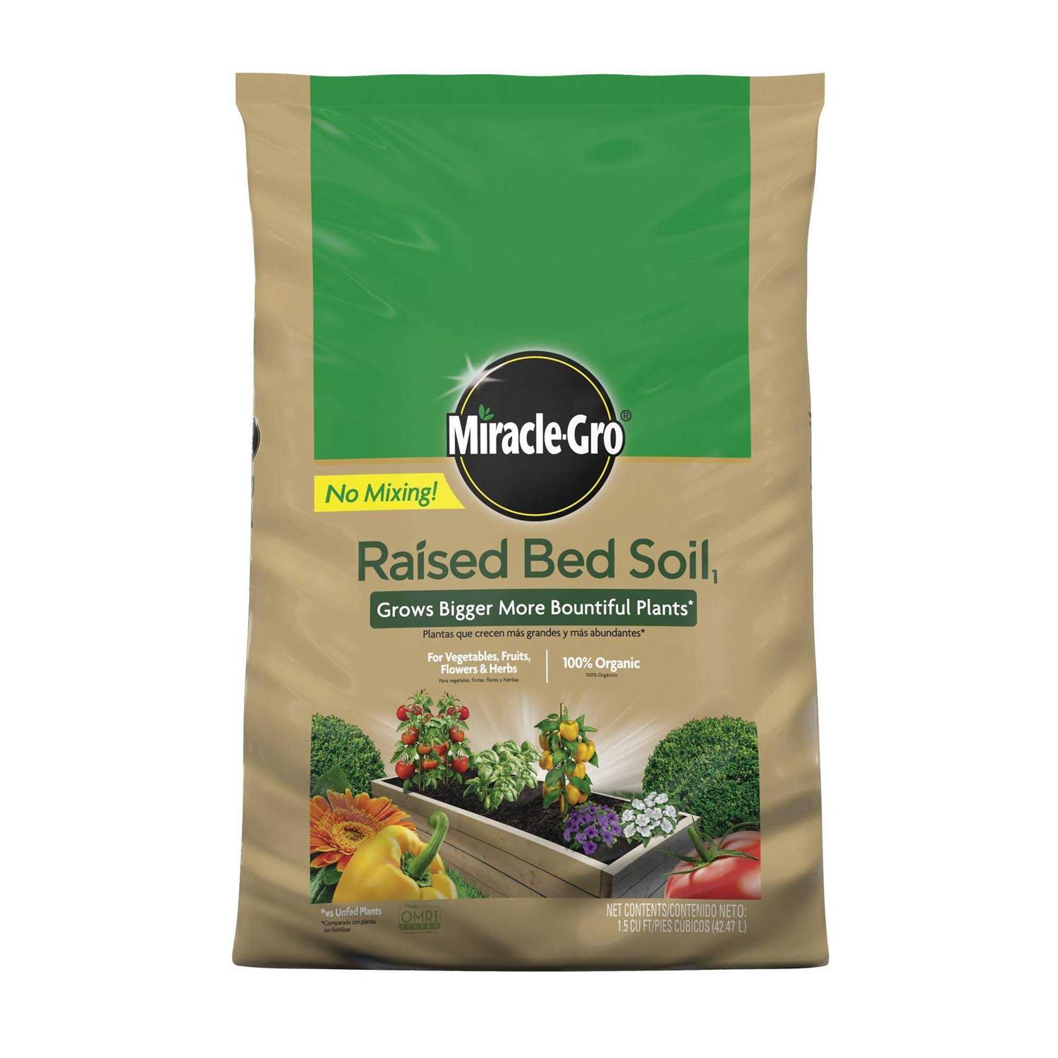 Miracle Gro Raised Bed Soil 1.5 cu. ft