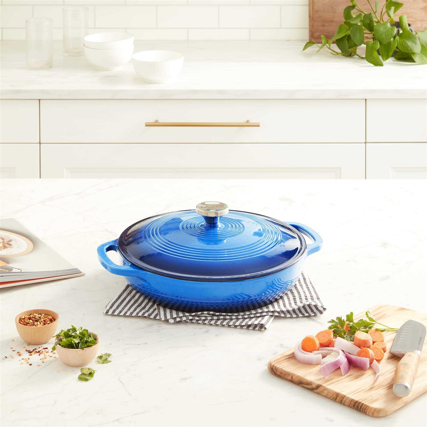 Lodge 3.6 Quart Enameled Cast Iron Casserole