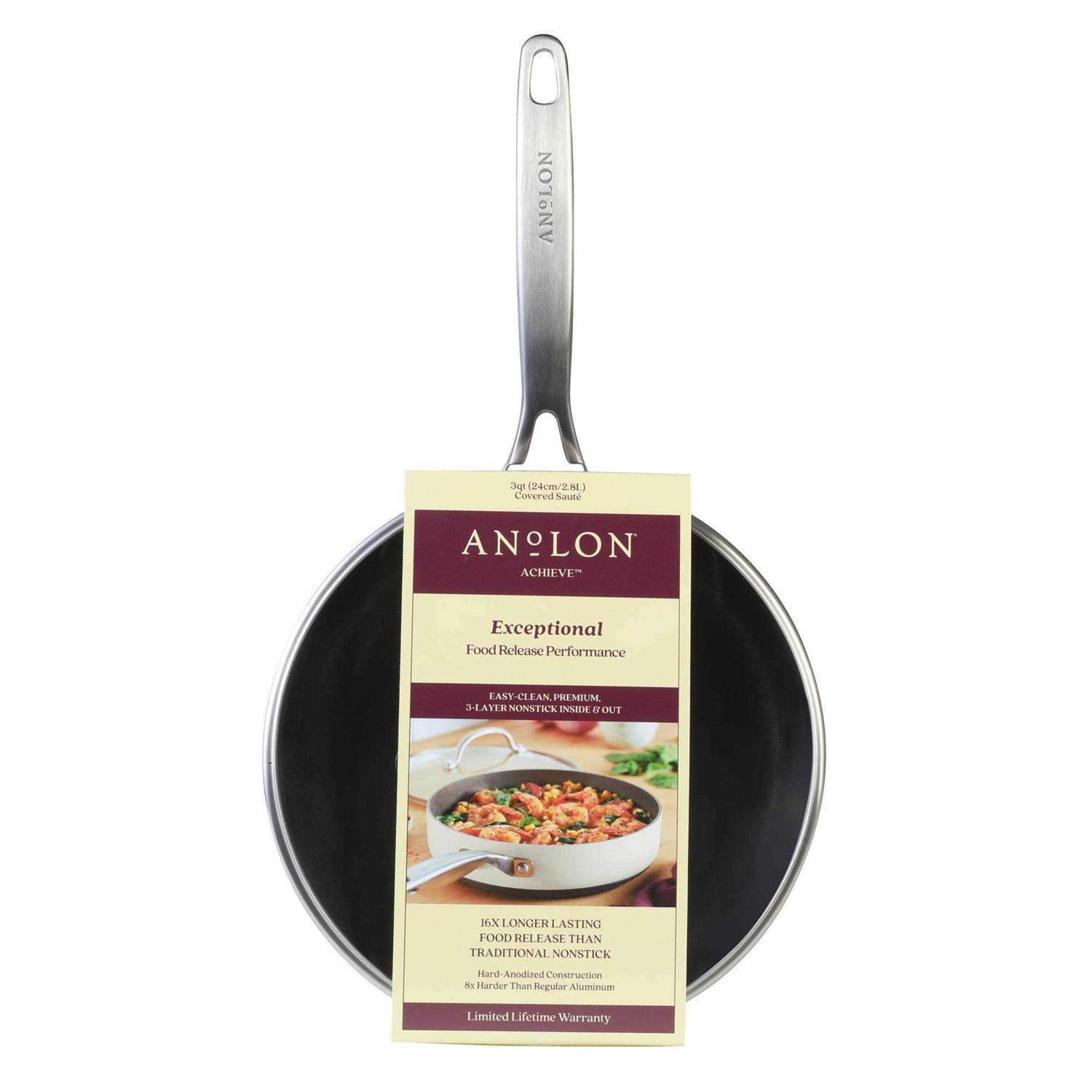Anolon Achieve Hard Anodized Nonstick Saute Pan with Lid