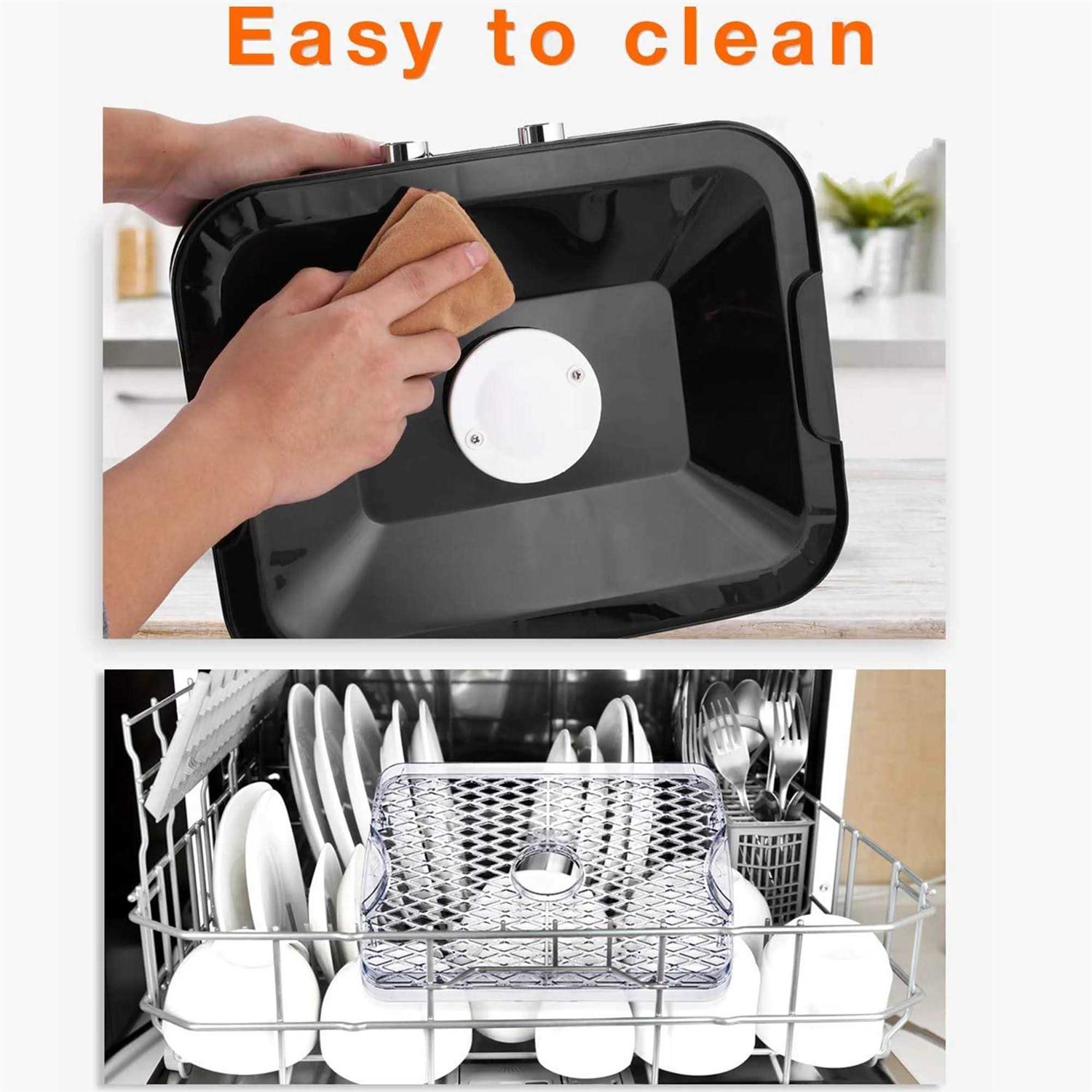 Qhomic Electric 400w 8 Trays Food Dehydrator Machine with Fruit Roll Sheet, Digital Timer, and Temperature Control for Meat or Beef Fruit Vegetable