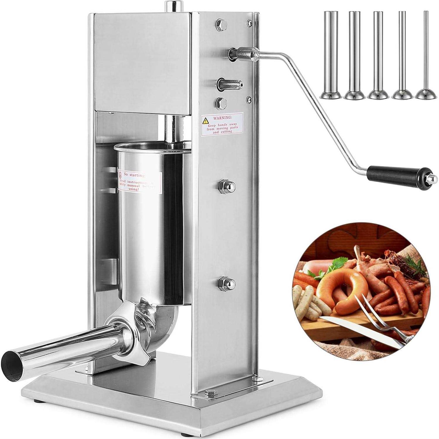 Vevor 3L Manual Sausage Stuffer Maker Meat Filler Machine Stainless Steel