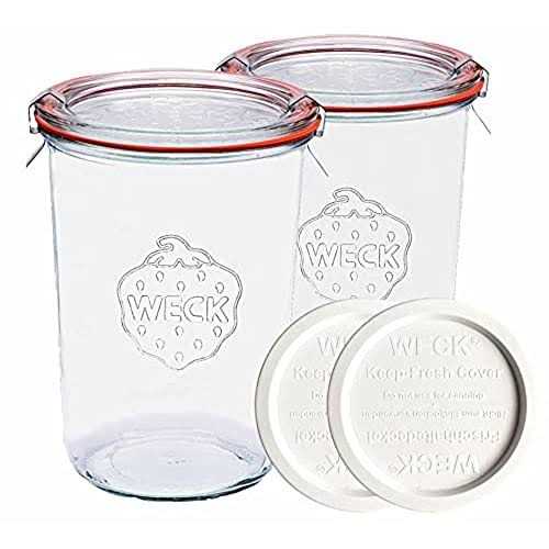 Weck Canning Jars 743 Weck Mold Jar Made of Transparent Glass