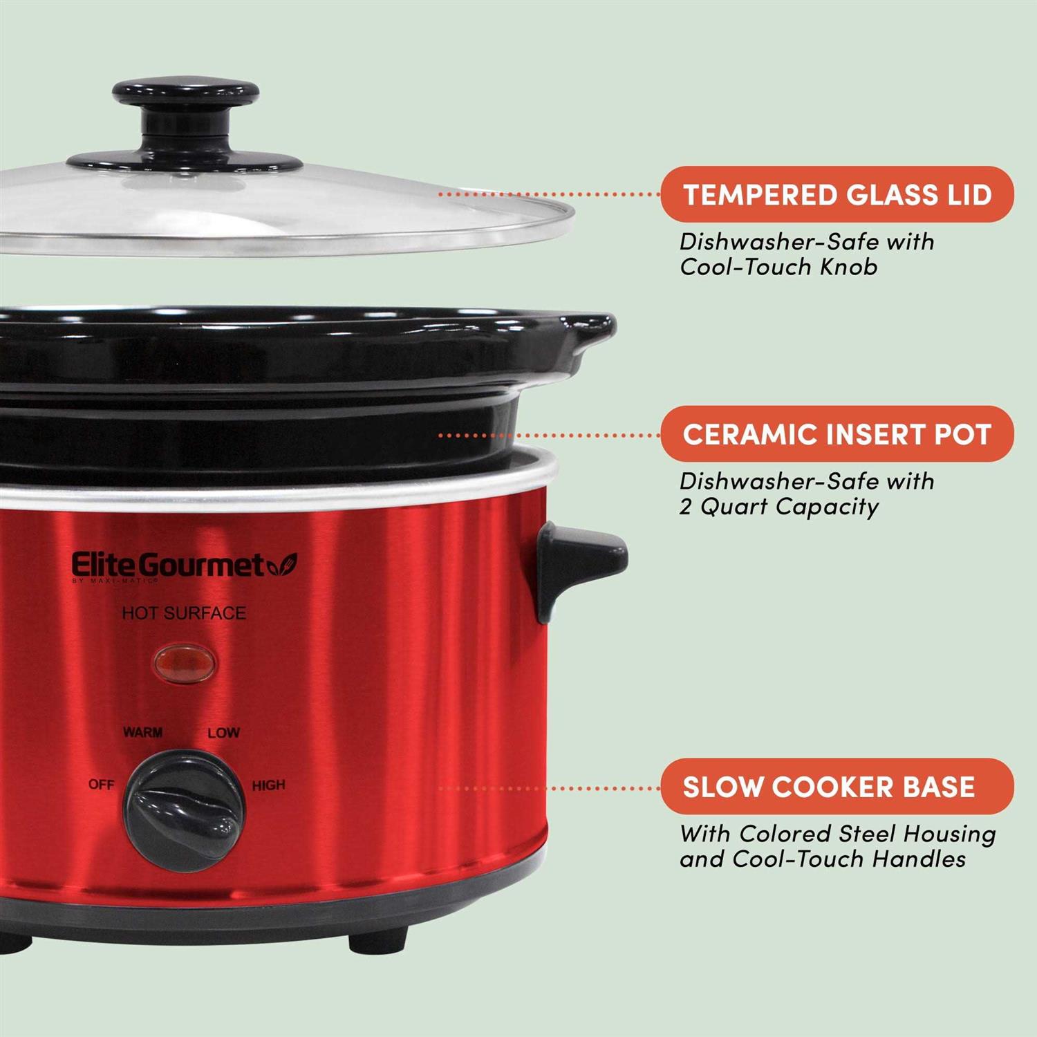 Elite Gourmet Oval Slow Cooker