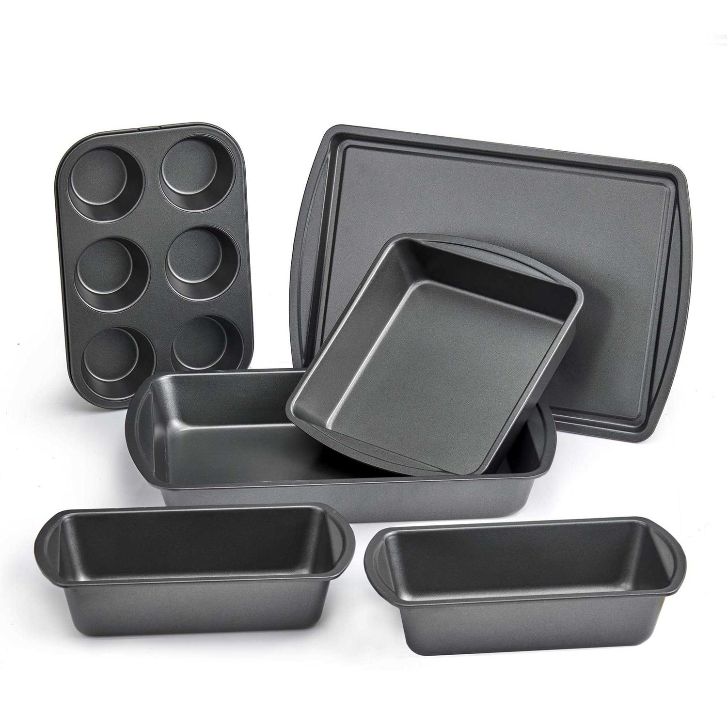 Mainstays 6 Piece Non-Stick Bakeware Sets, Easy for Release and Clean up