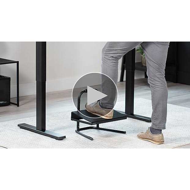 VIVO Black Ergonomic Height Adjustable Standing Foot Rest Relief Platform