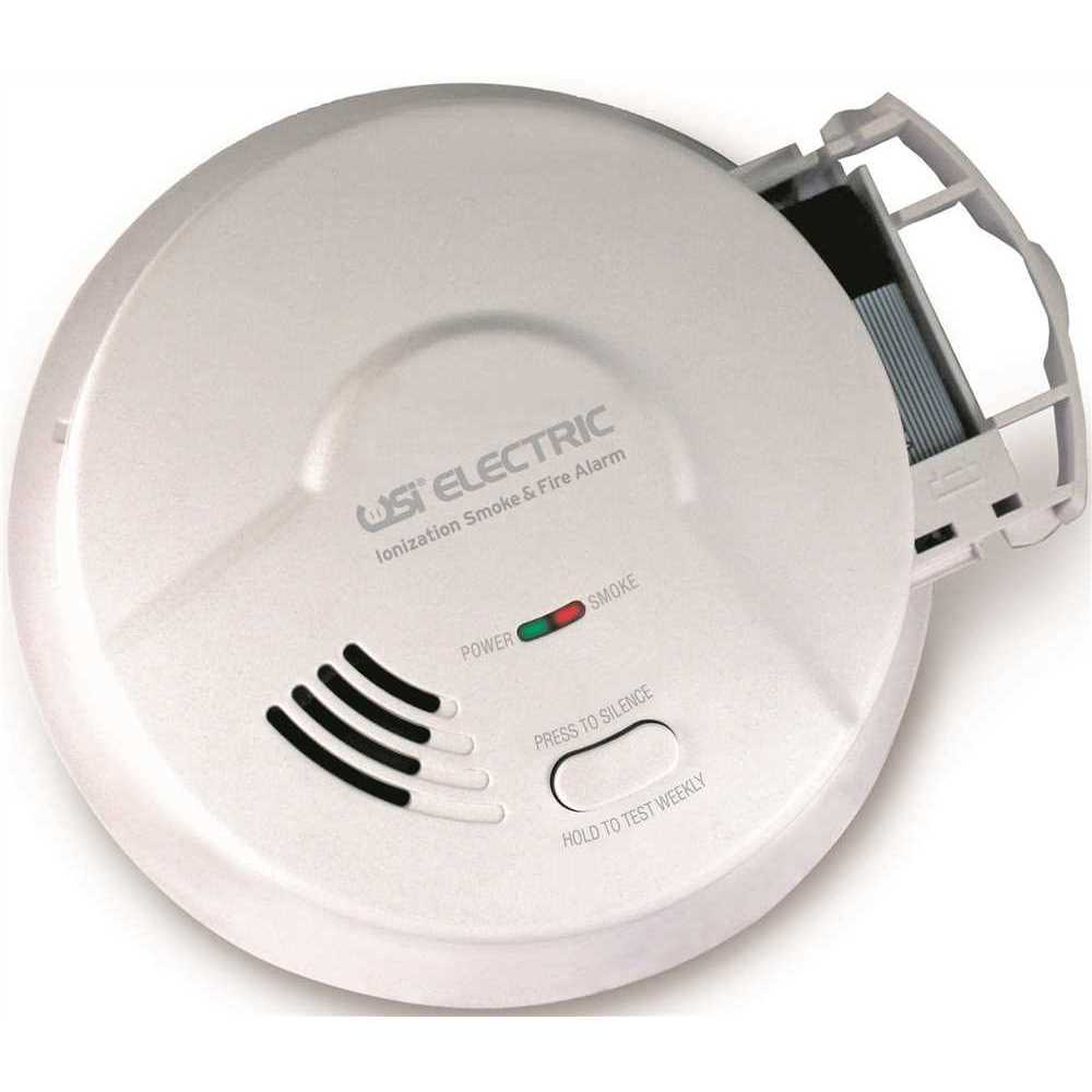 5304 USI Hardwired Ionization Smoke and Fire Alarm with Battery Backup