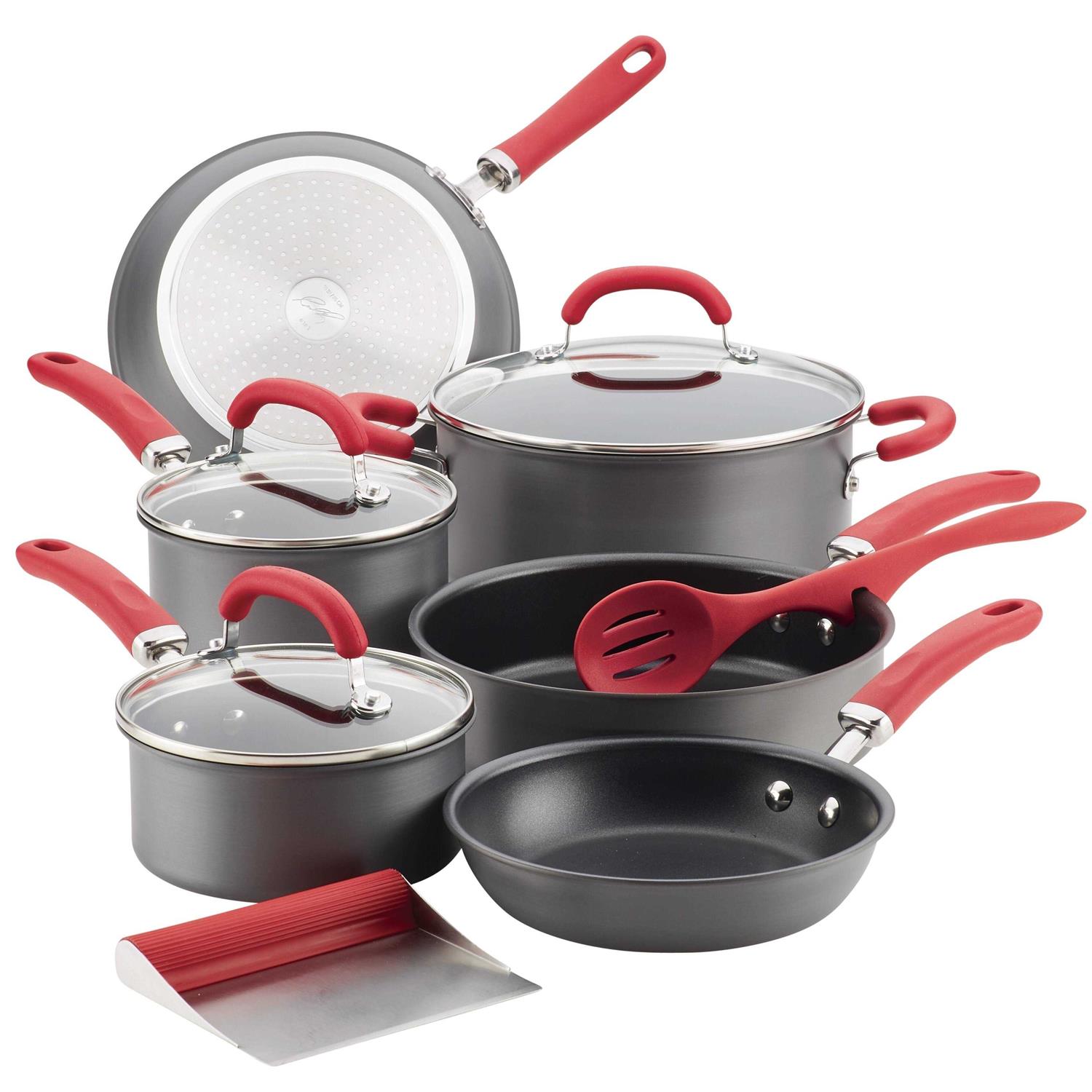 Rachael Ray 11 Piece Create Delicious Hard-Anodized Aluminum Nonstick Cookware Set