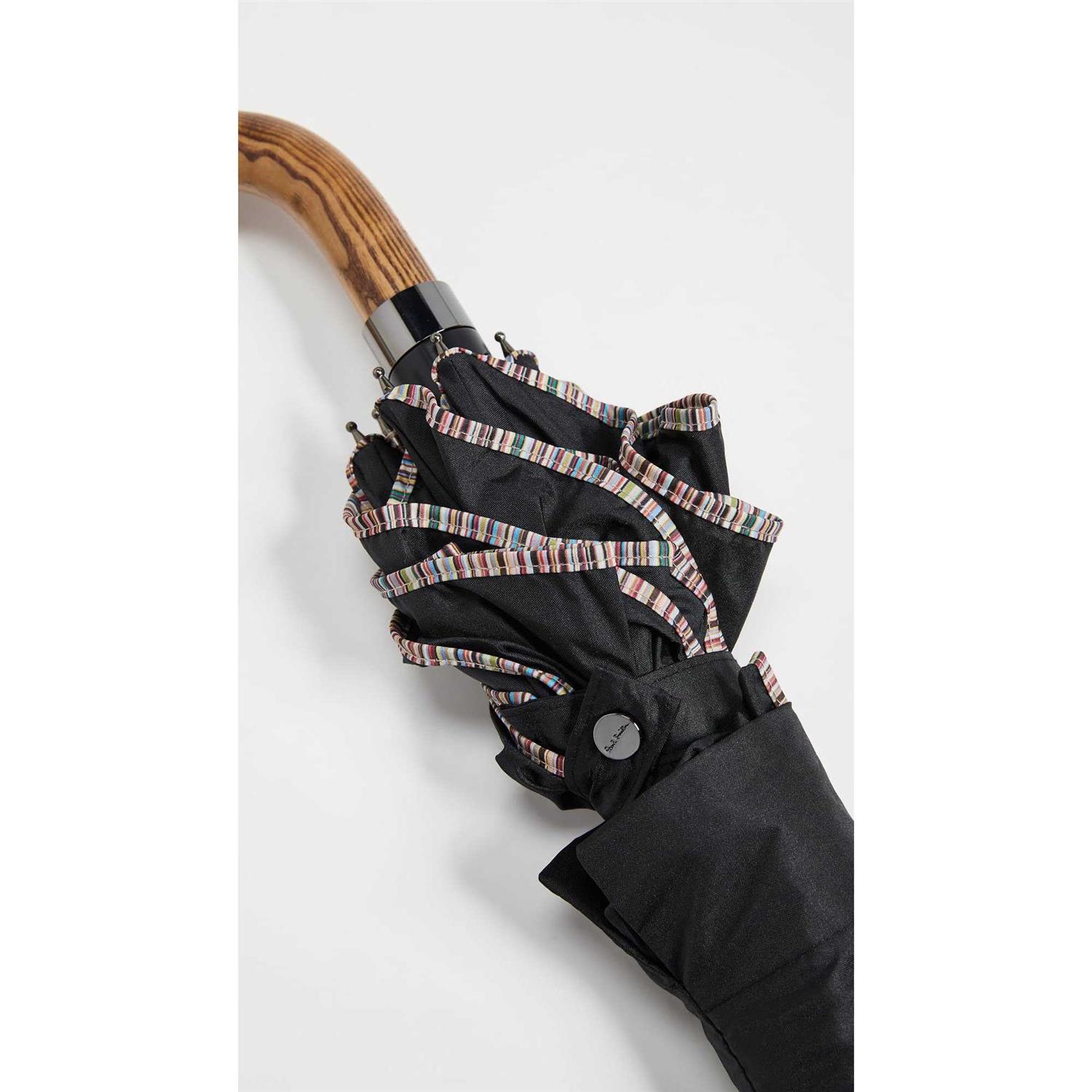 Paul Smith Black Signature Stripe Border Umbrella