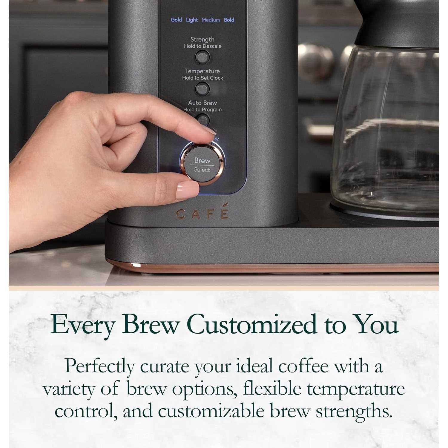 Cafe Specialty Drip Coffee Maker with Glass Carafe