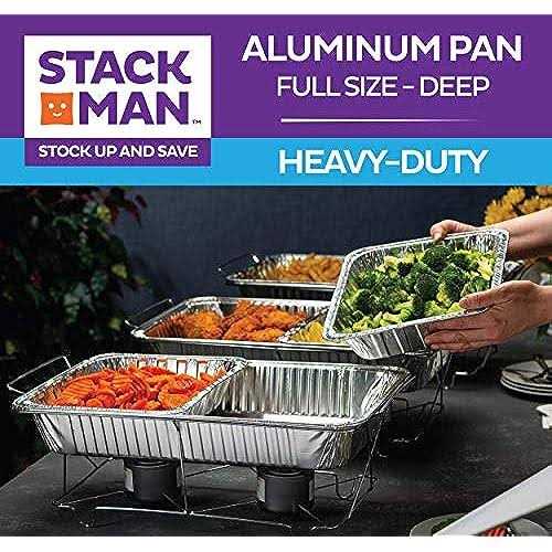 Full Size Large Aluminum Pans Disposable Foil 21×13 Deep Steam Table Chafing Pan