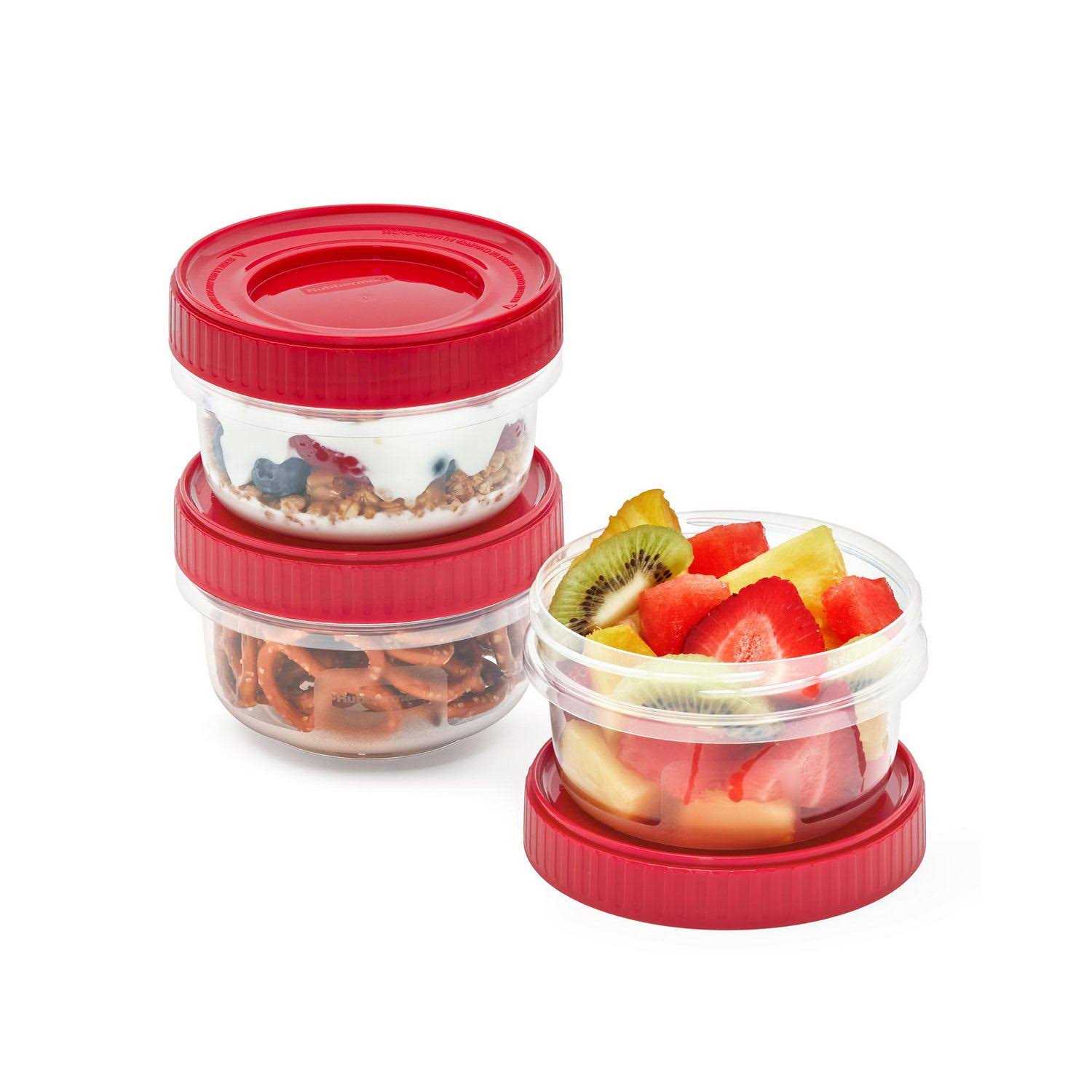 Rubbermaid TakeAlongs Twist & Seal 1.6-Cup Food Storage Containers