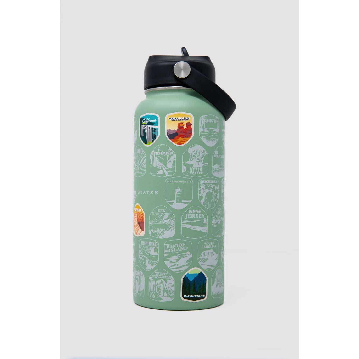 Wondery Fifty States Bucket List Travel Water Bottle