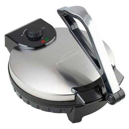 Brentwood 12 Inch Stainless Steel Nonstick Electric Tortilla Maker