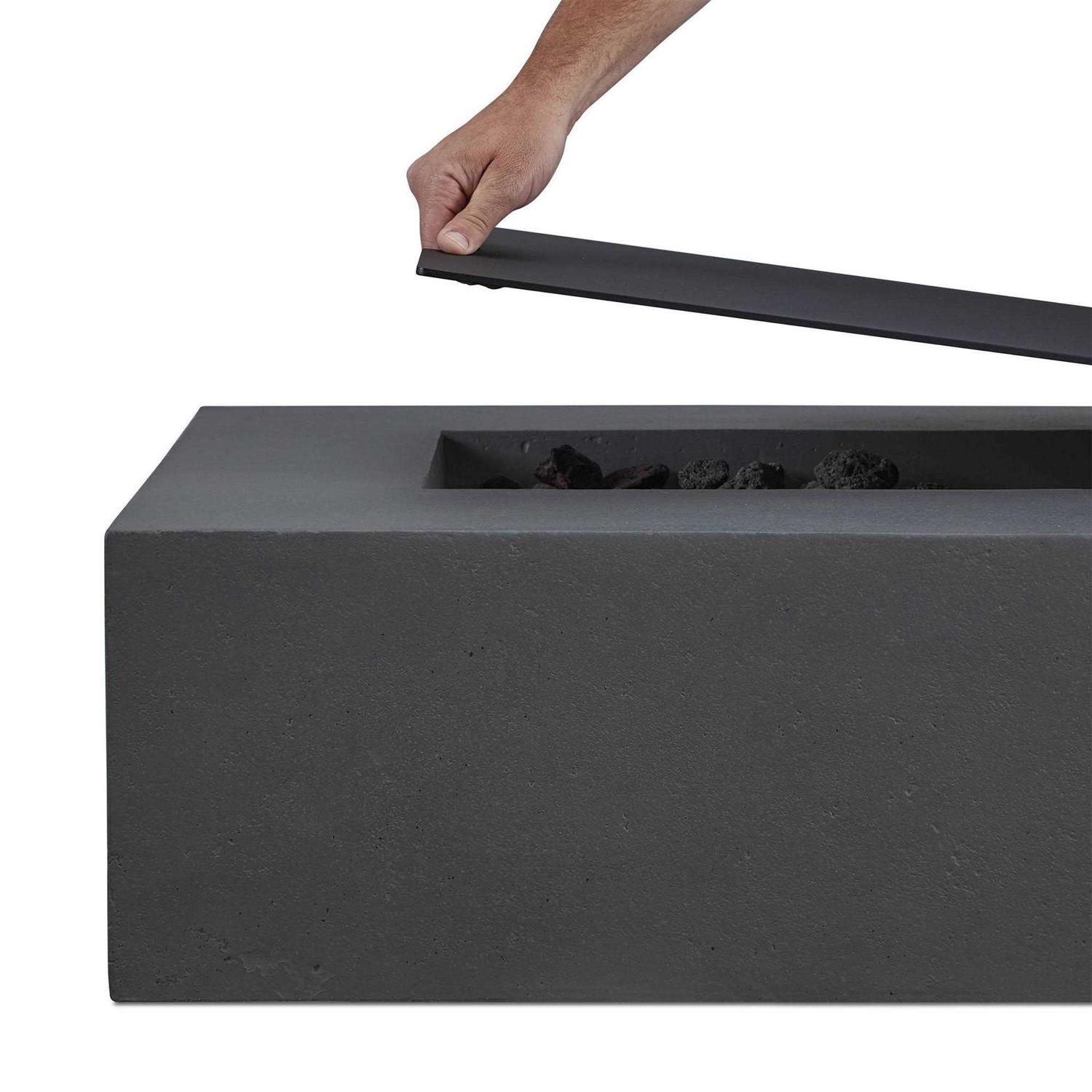 Jensen Estes Rectangle Aluminum Fire Table Lid