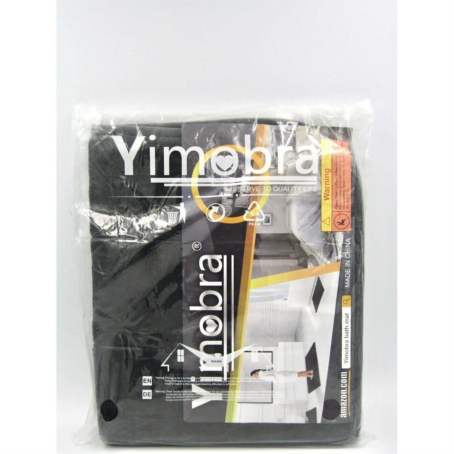 Yimobra Toilet Bath Mat U-Shaped Contour Bathroom Soft and Comfortable