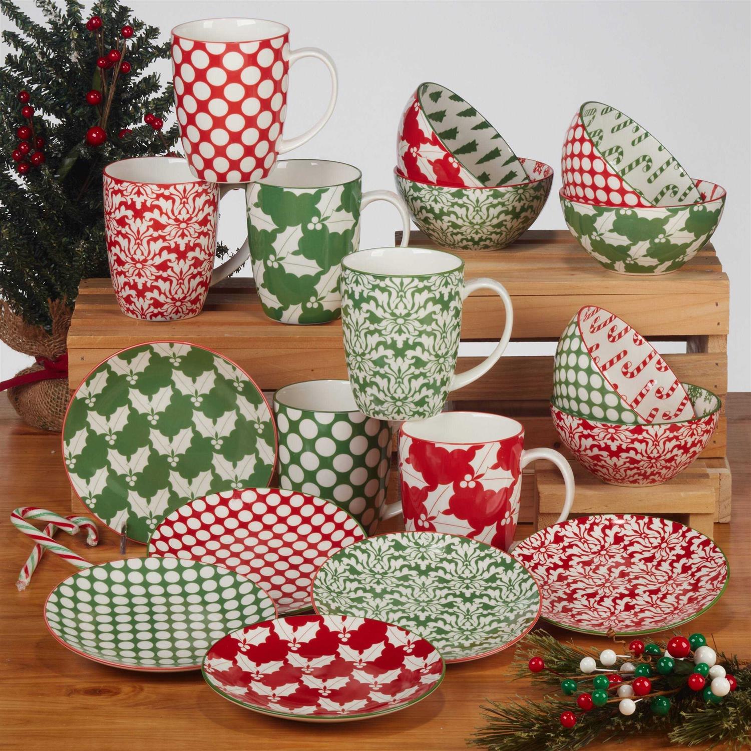 Certified International Set of 6 Winter Medley All Purpose Bowls