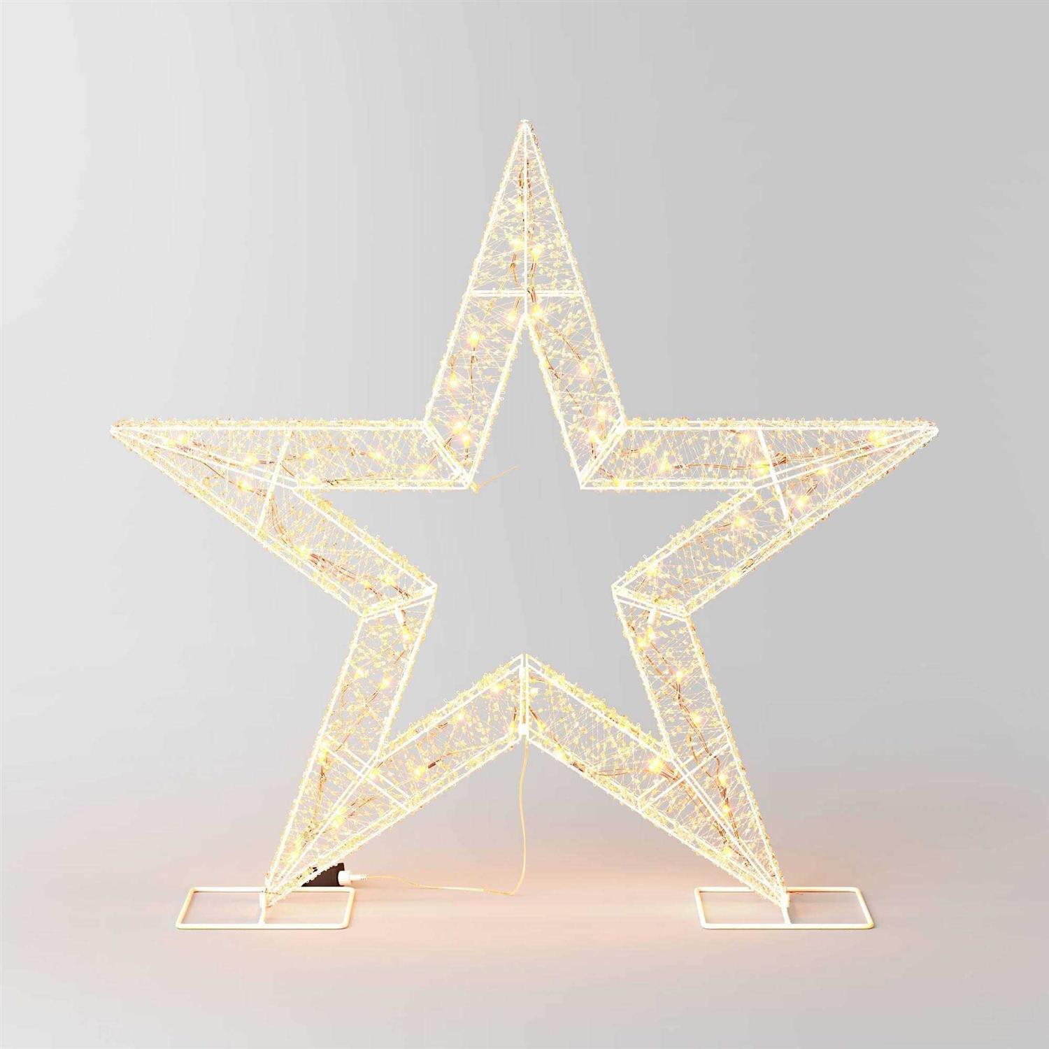 Wondershop Open Box 36 LED Crystal Ice Star Christmas Novelty Sculpture Light Warm