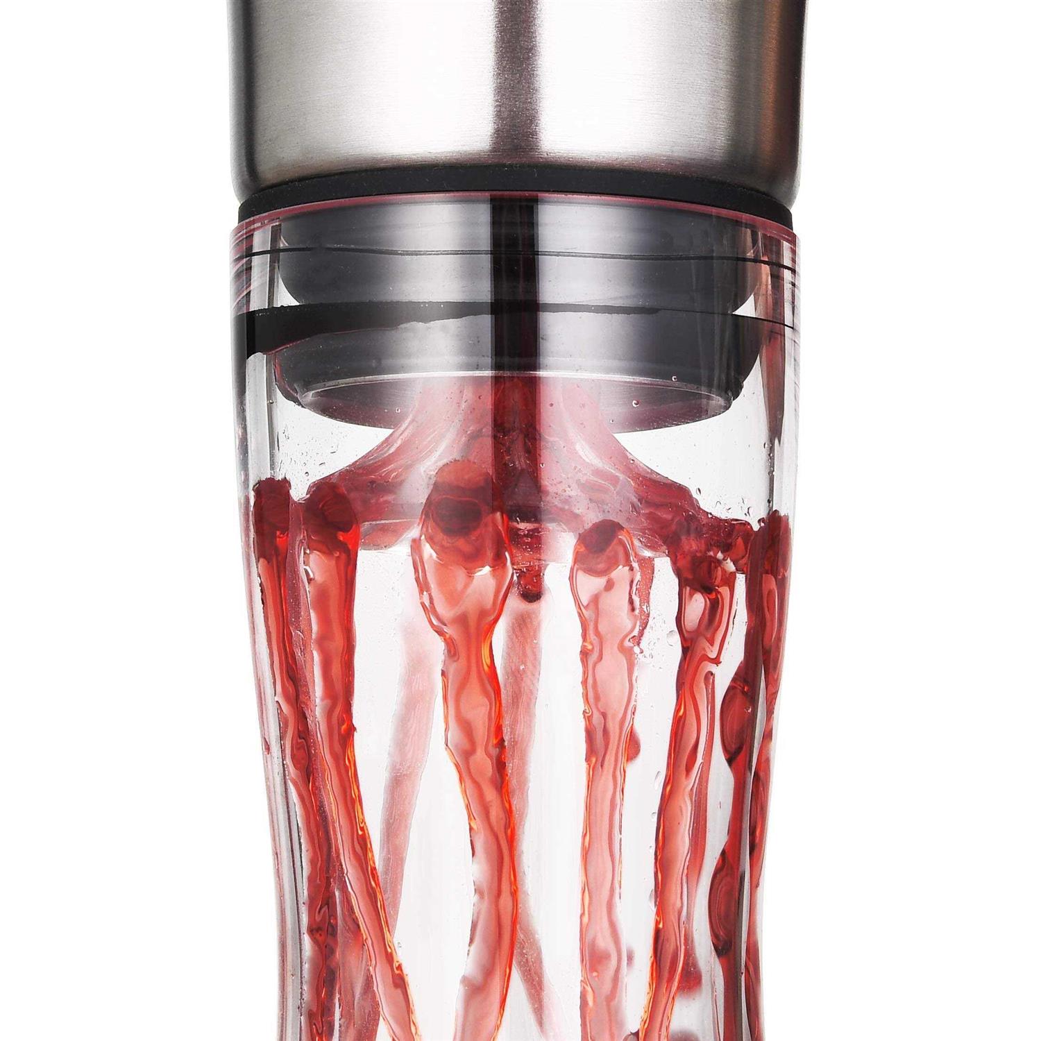 S JUSTSTART Wine Decanter Built-in Aerator Pourer Wine Carafe Red Wine Decanter,100% Lead-free Crystal Glass