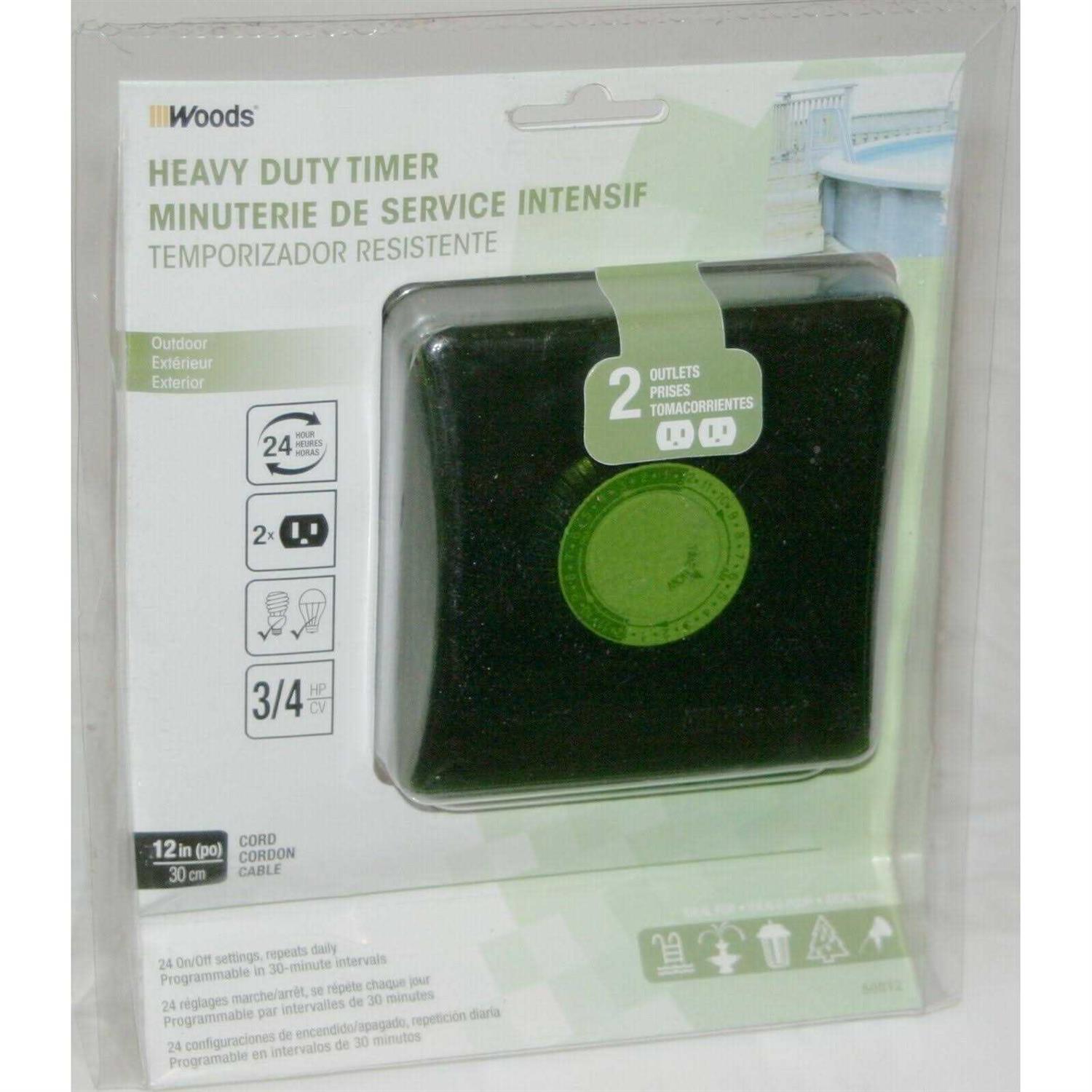 Woods Outdoor Heavy Duty Mechanical Timer 50012