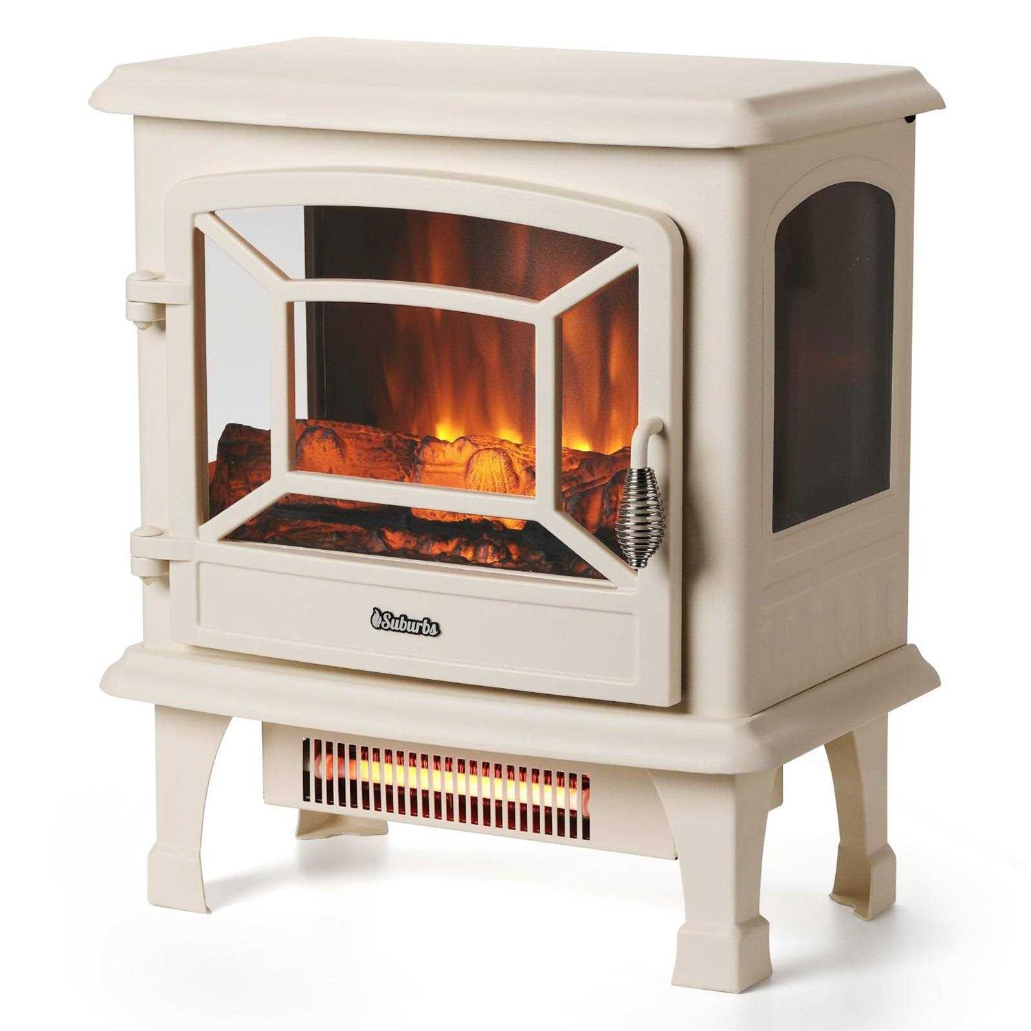 TURBRO Suburbs 20 in. Electric Fireplace Infrared Heater w/Crackling Sound