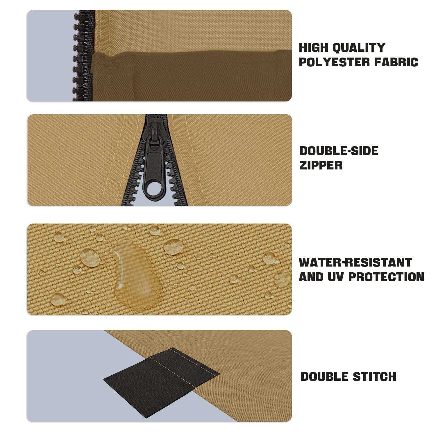 Aoodor 10′ x Gazebo Curtain Replacement Universal 4-Panel Sidewalls