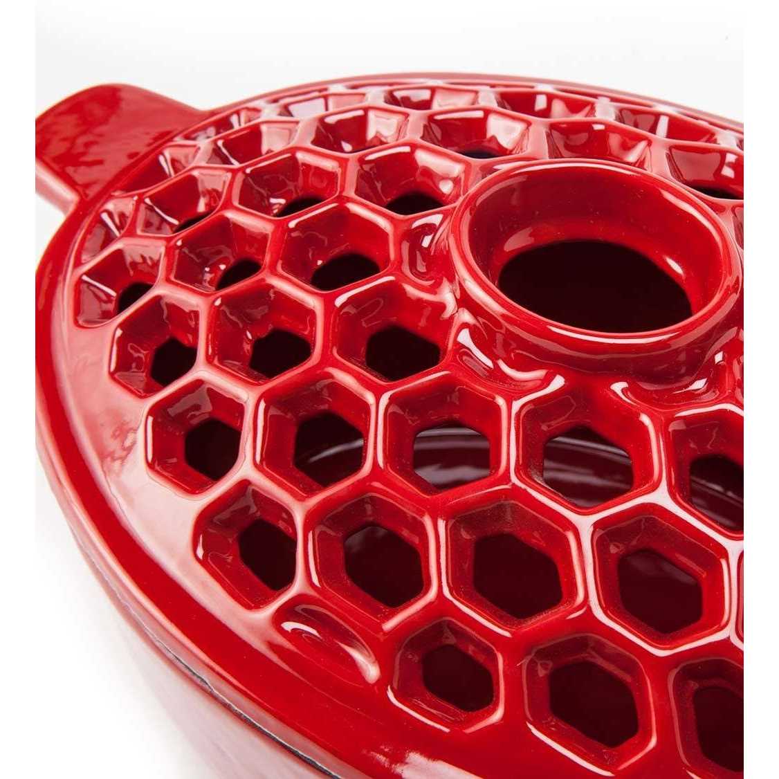 Plow & Hearth 1.5 QT. Cast Iron Lattice Wood Stove Steamer