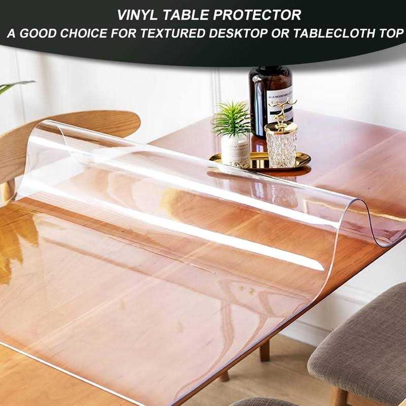 Multi-sizes 12×24 Inch Clear Desk Table Protector Office Writing Desk Pad Non-slip Desktop Cover Mat Shelf Surface Protection PVC Plastic Table Top