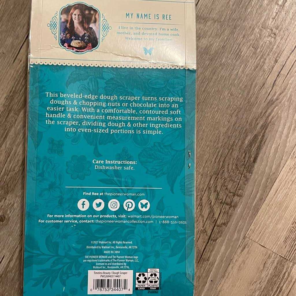 The Pioneer Woman Stainless Steel Bench Scraper & Dough Cutter