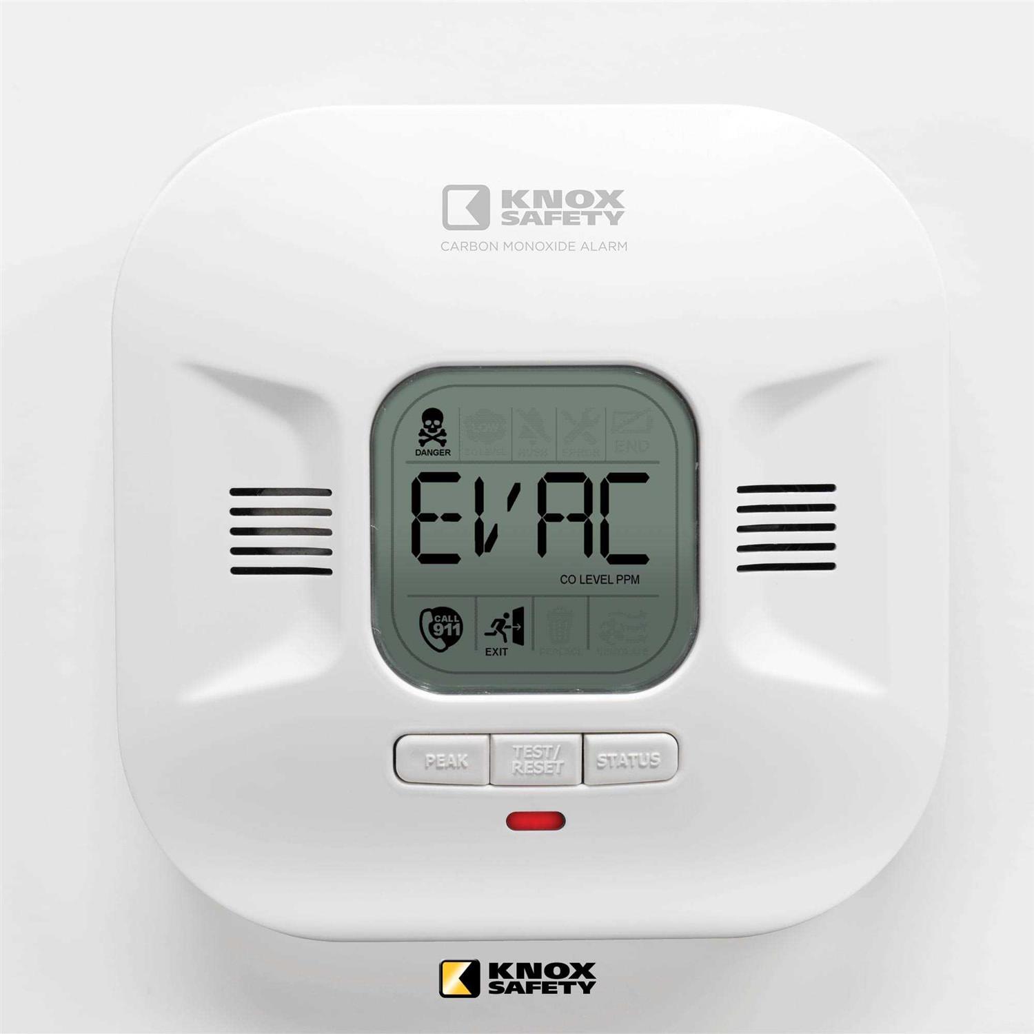 Knox Safety Plugin Carbon Monoxide Detector Voice Alert & Display 10-Year Battery Backup