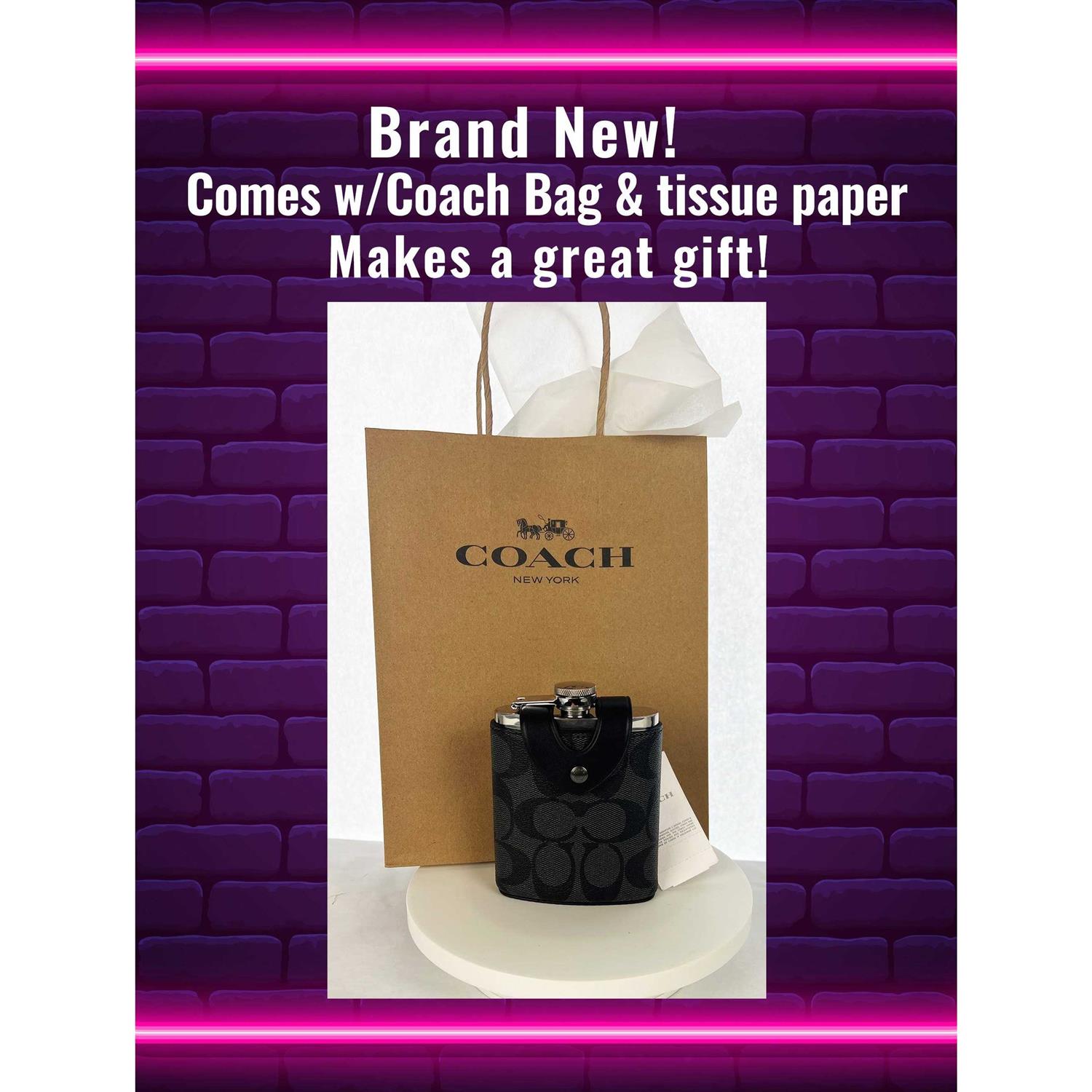 Coach Outlet Flask In Signature Canvas