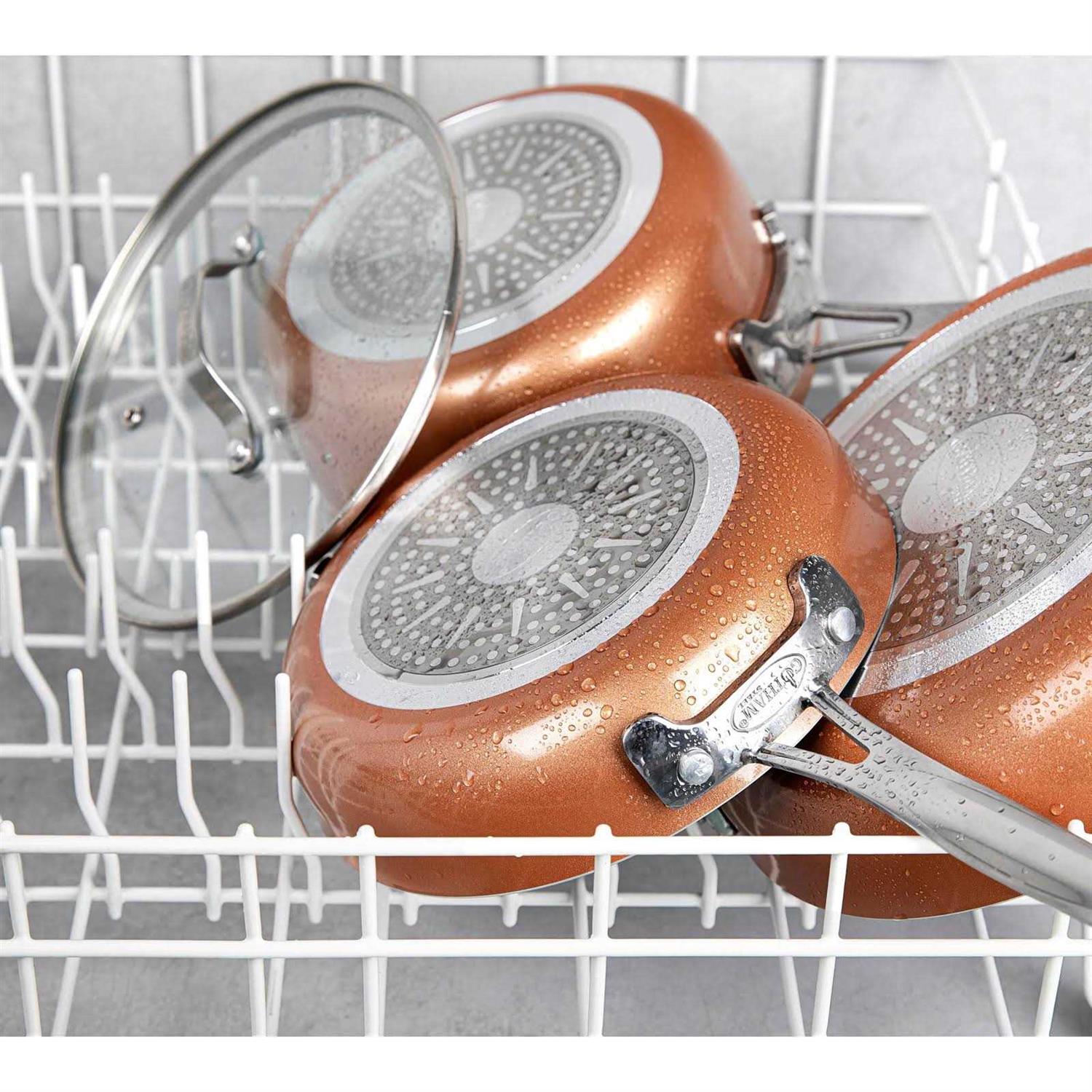 Gotham Steel StackMaster 21 Piece Aluminum Cast Textured Ceramic Nonstick Cookware Set