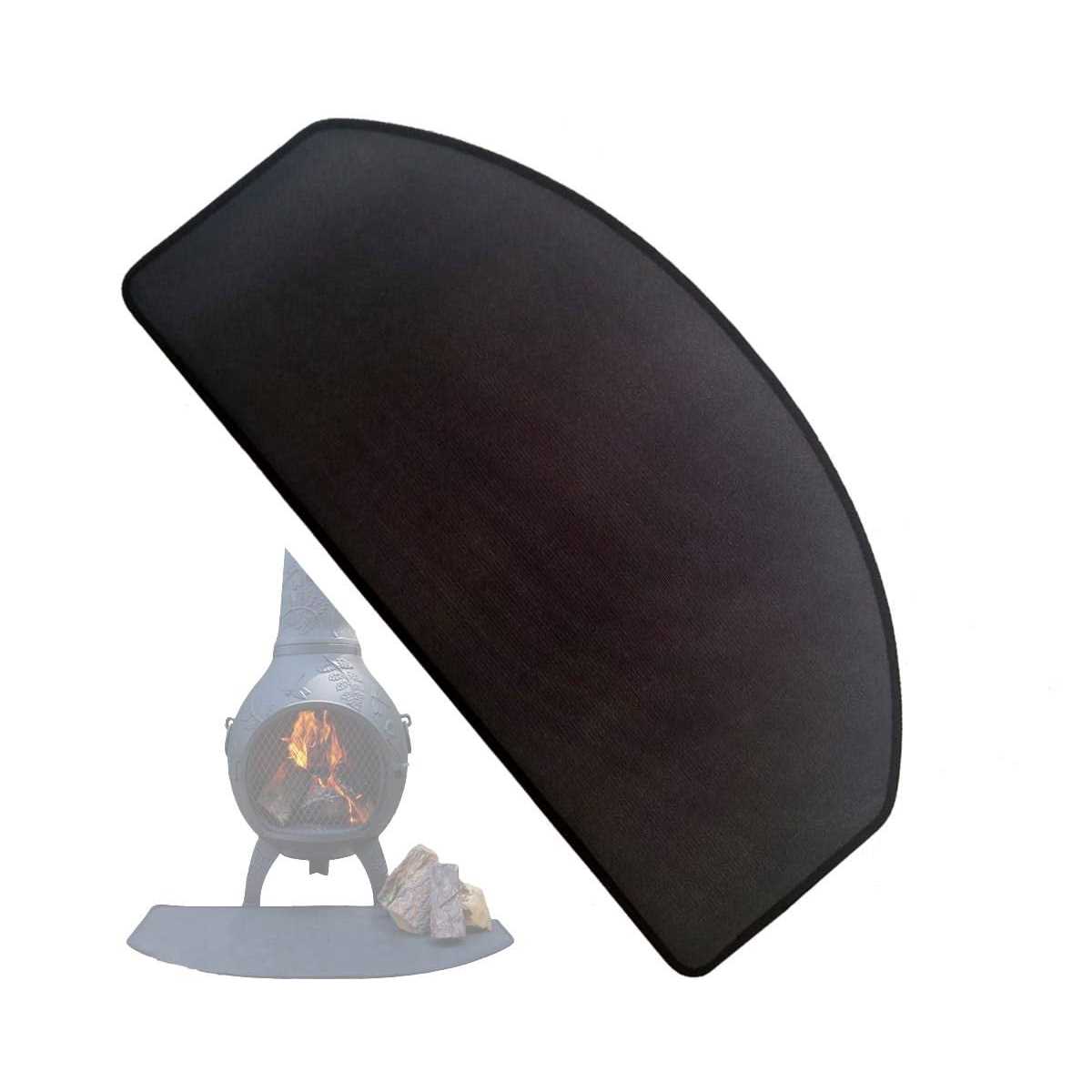 The Blue Rooster Half Round Flexible Fire Resistant Chiminea and Fireplace Hearth Pad