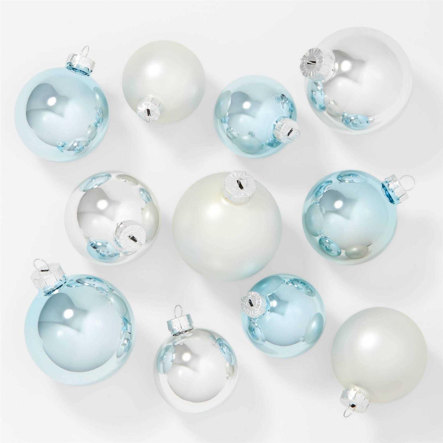 Wondershop 42ct Round Glass Christmas Tree Ornament Set