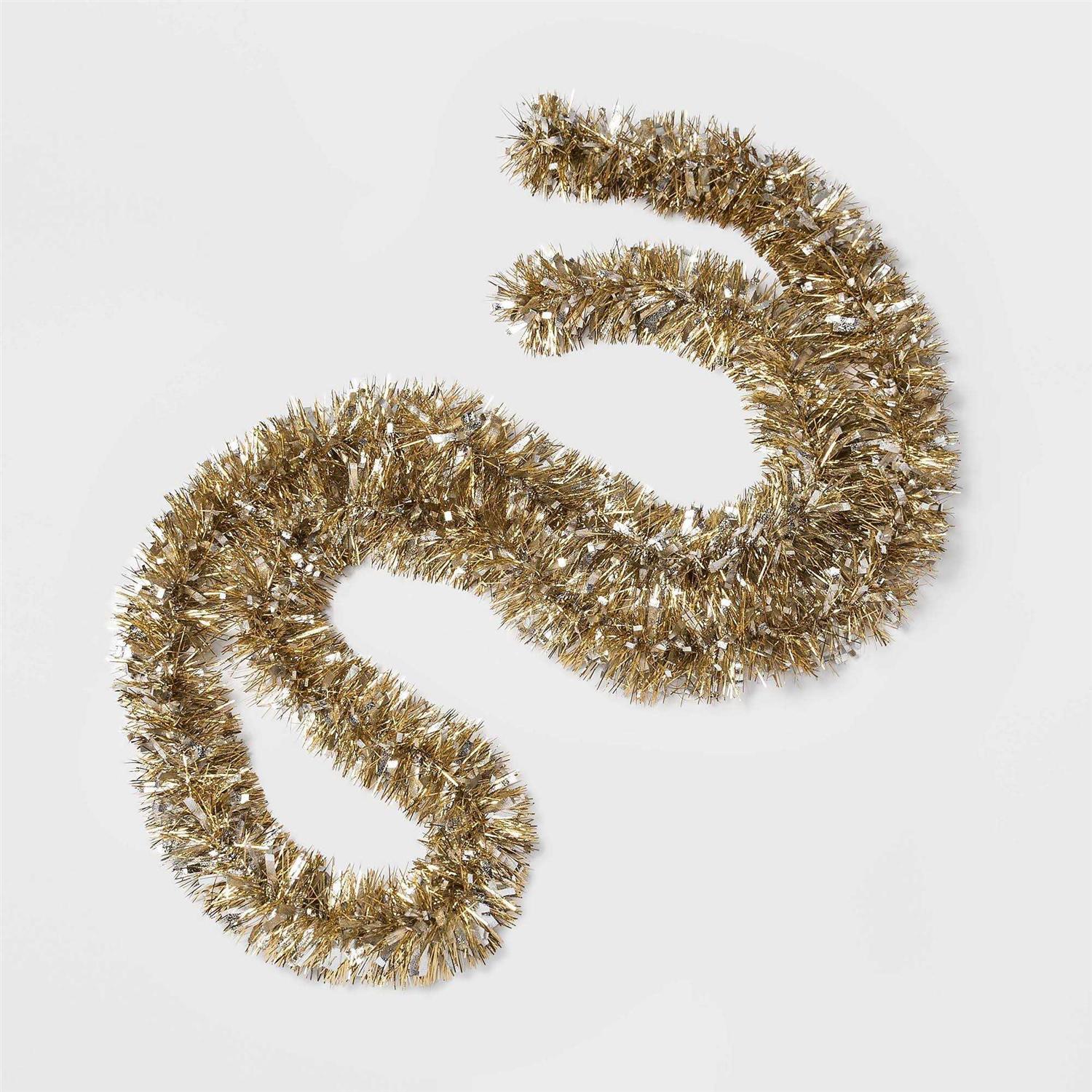 Wondershop Christmas Silver Tinsel Garland