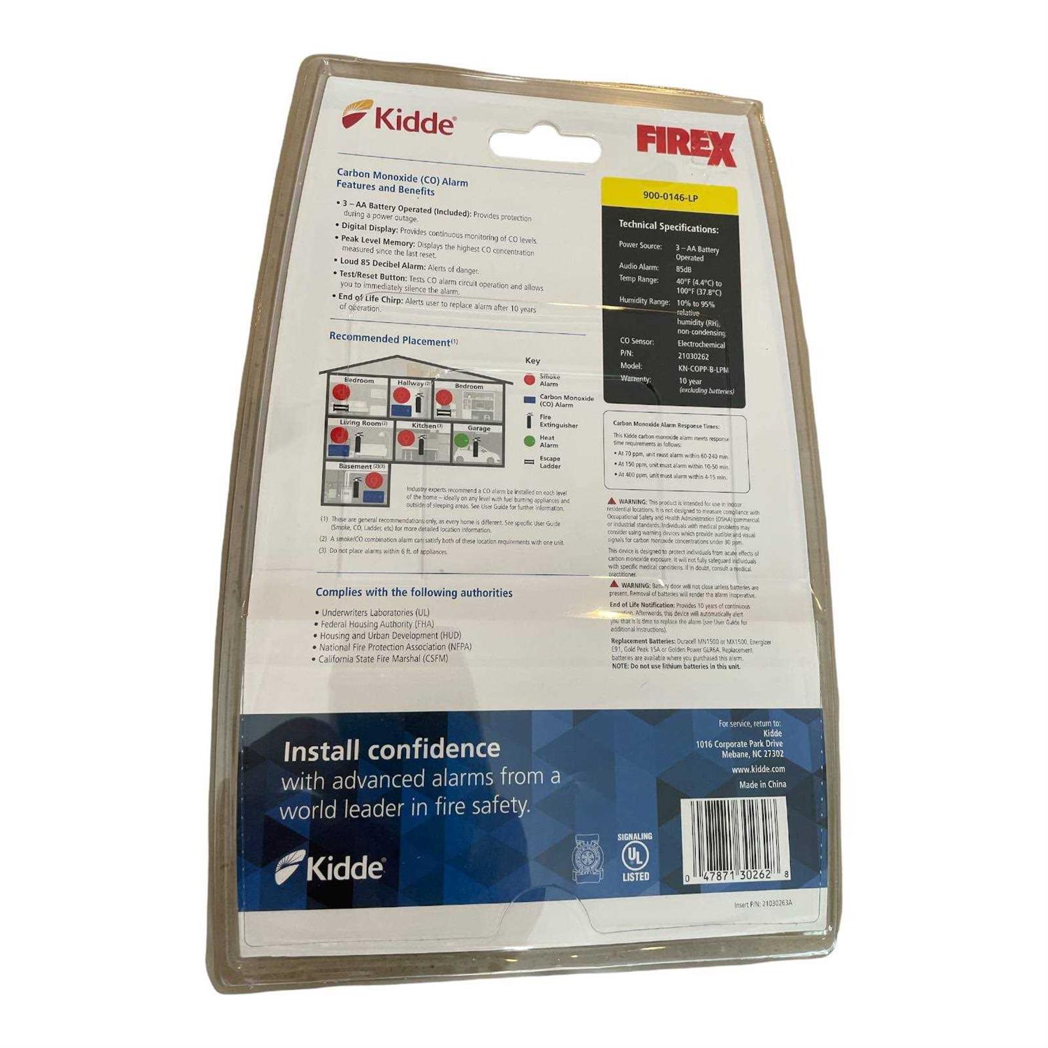 Kidde Firex Battery Operated Digital Carbon Monoxide Detector